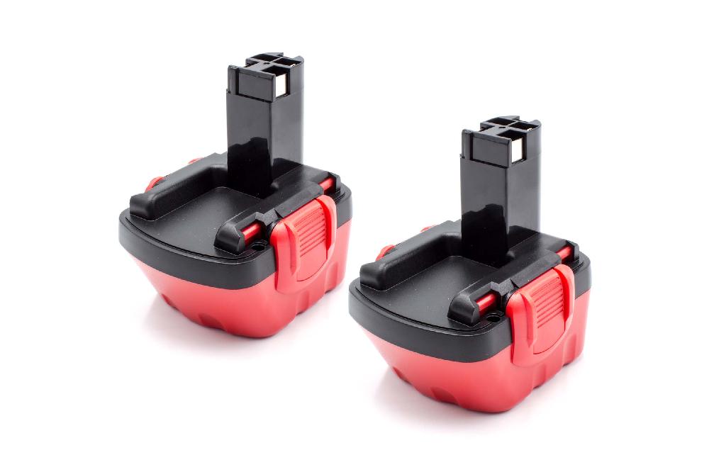 Electric Power Tool Battery (2x Unit) Replaces Bosch 2 607 335 261, 2 60 7335 249 - 1500 mAh, 12 V, NiMH