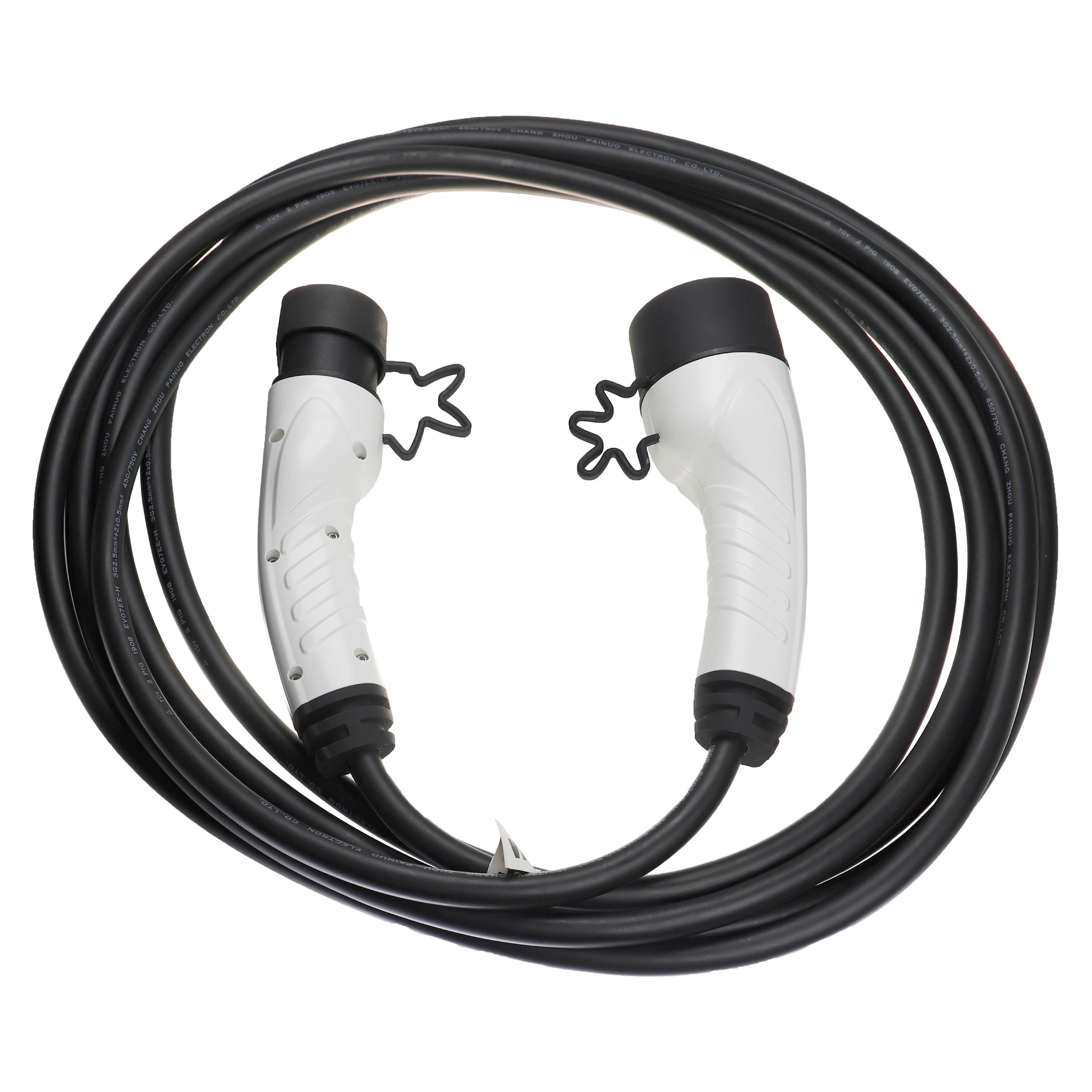 Charging Cable for Electric Car, Plug-In Hybrid - Type 2 to Type 2 Cable, Single-Phase, 16 A, 3.5 kW, 7 m