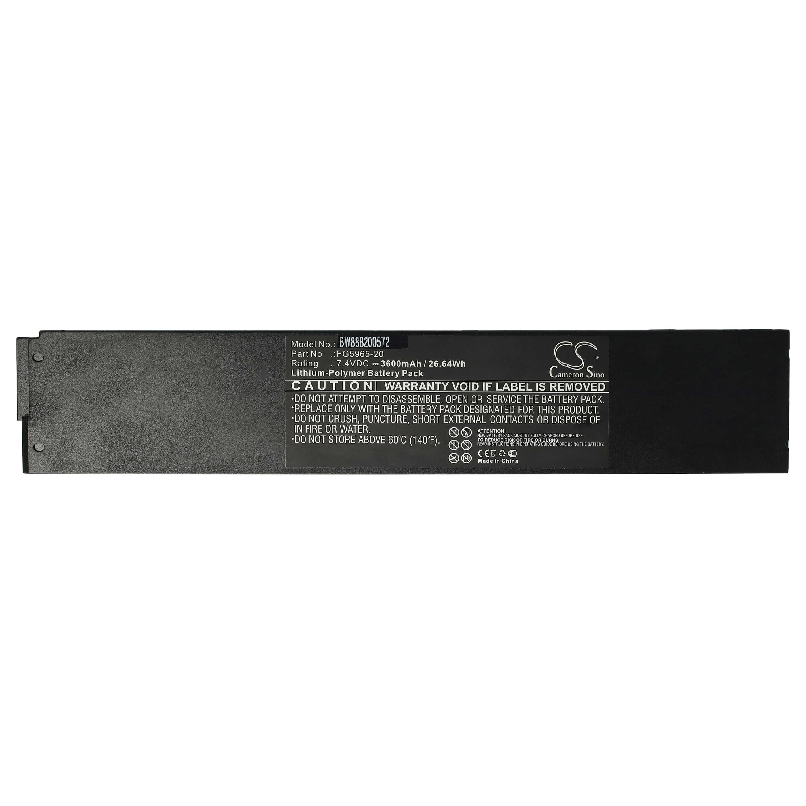 Batería reemplaza AMX FG5965-20 para touchpad AMX - 3600 mAh 7,4 V Li-poli