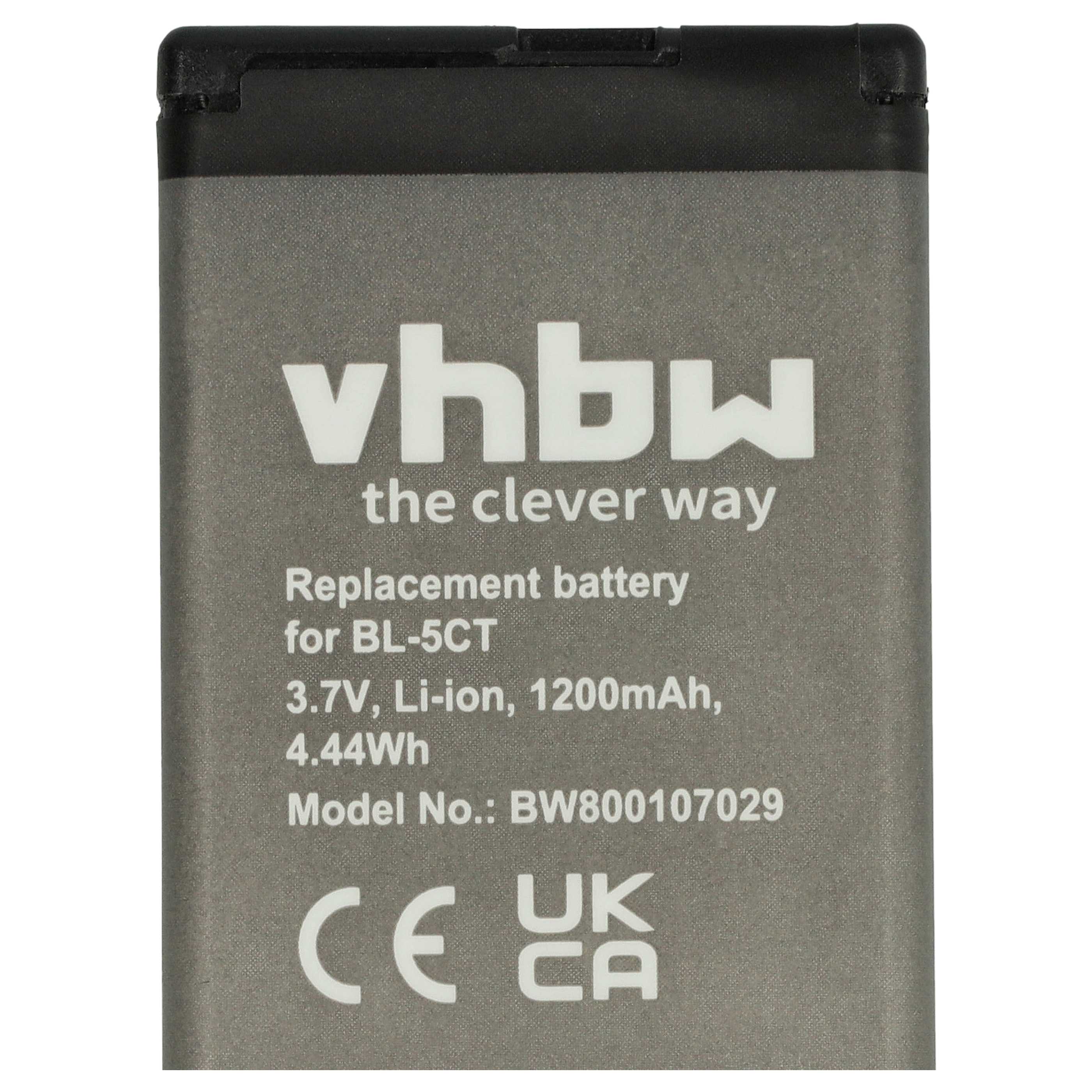 Akumulator do telefonu smartfona zamiennik Nokia BL-5CT - 1200 mAh 3,7 V Li-Ion