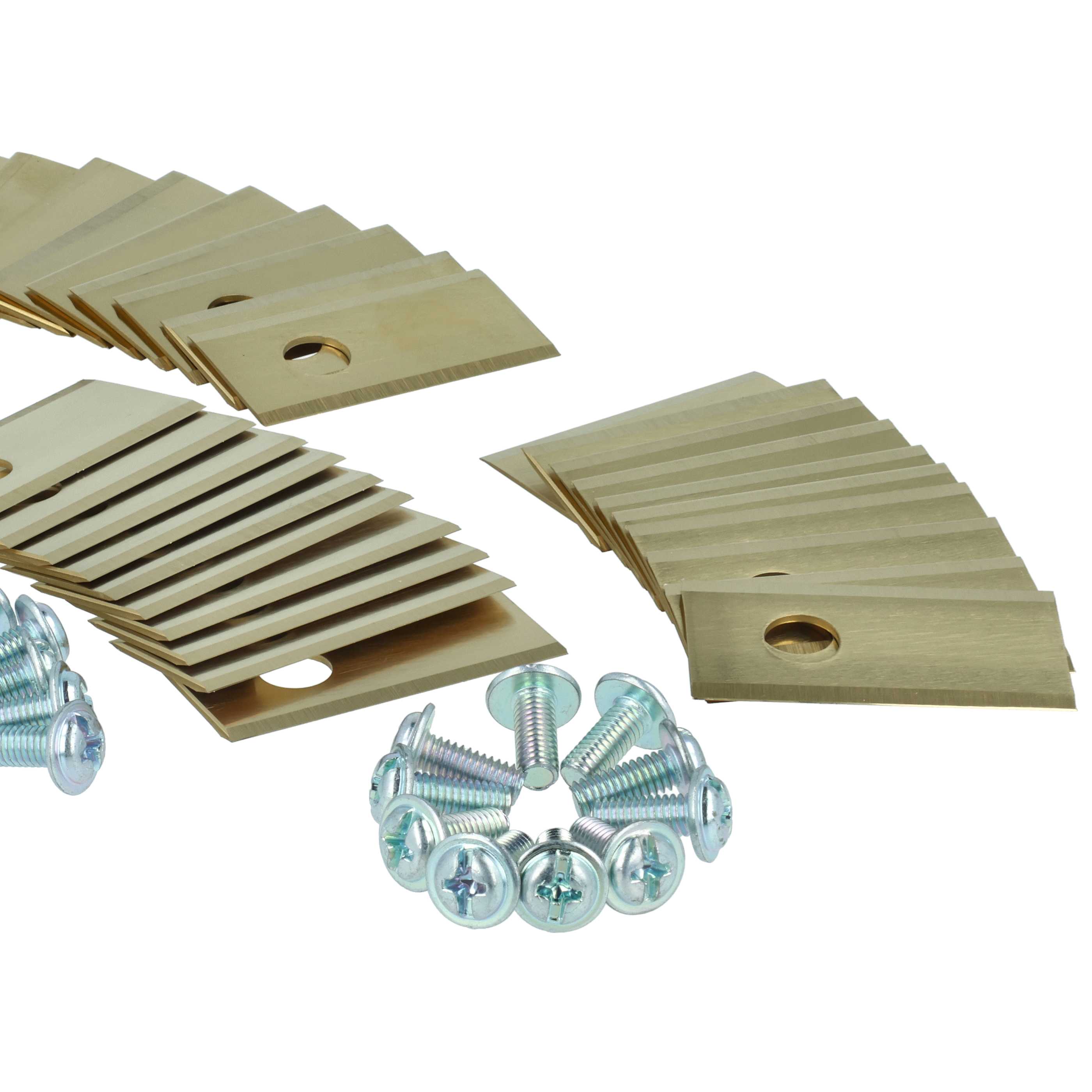 30x Exchange Blade for Philips, Scheppach, Worx, Landxcape Cordless Lawnmower etc.titanium apatite, Silver