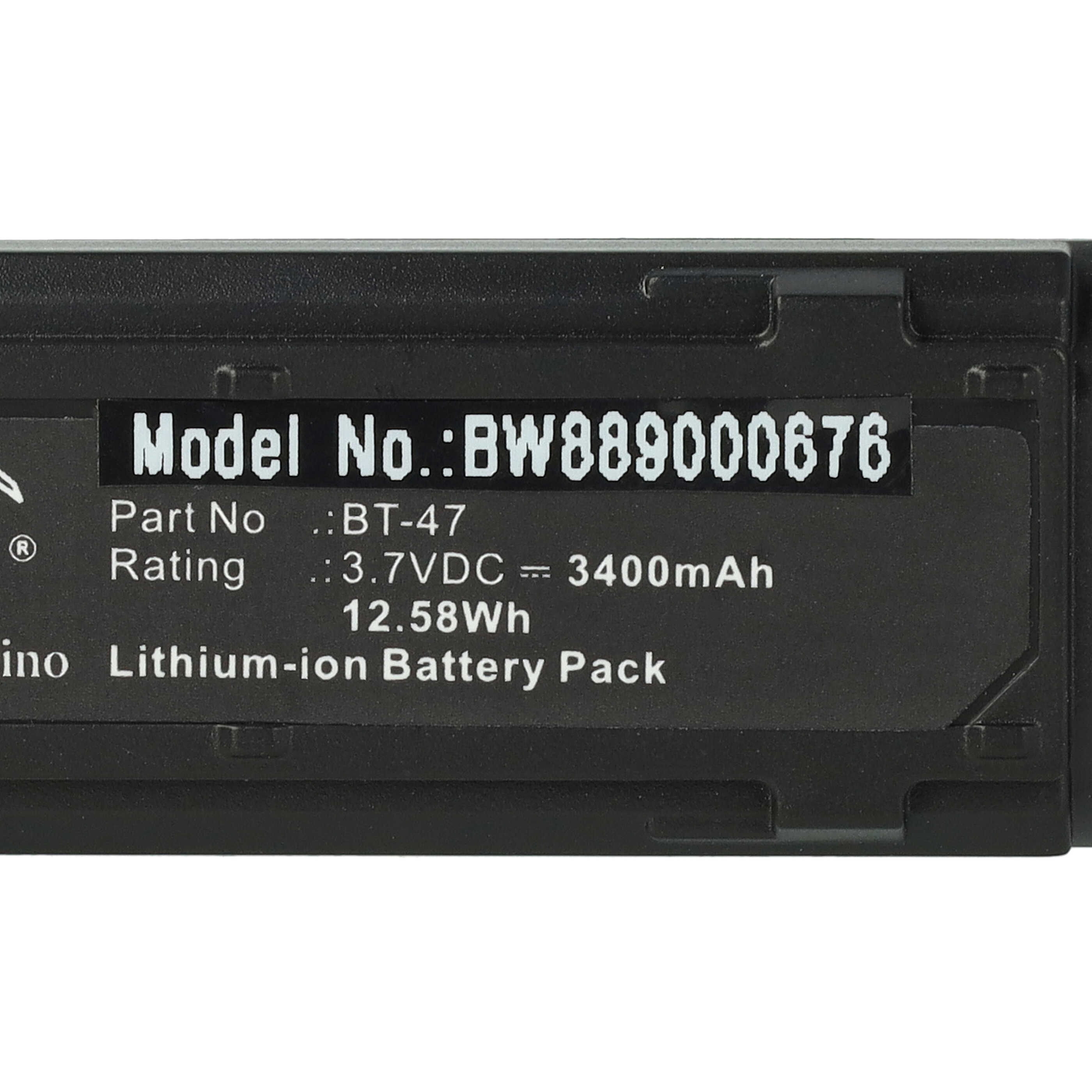 Barcode Scanner POS Battery Replacement for Datalogic 128004721, BT-47, RBP-GM45 - 3400mAh 3.7V Li-Ion