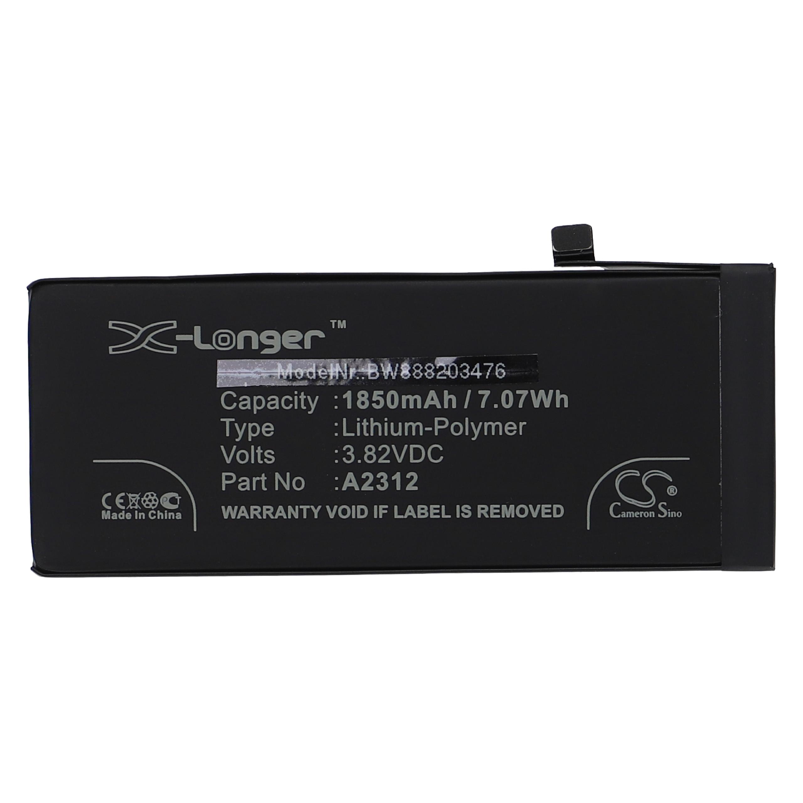 Mobile Phone Battery Replacement for Apple A2312 - 1850mAh 3.82V Li-polymer