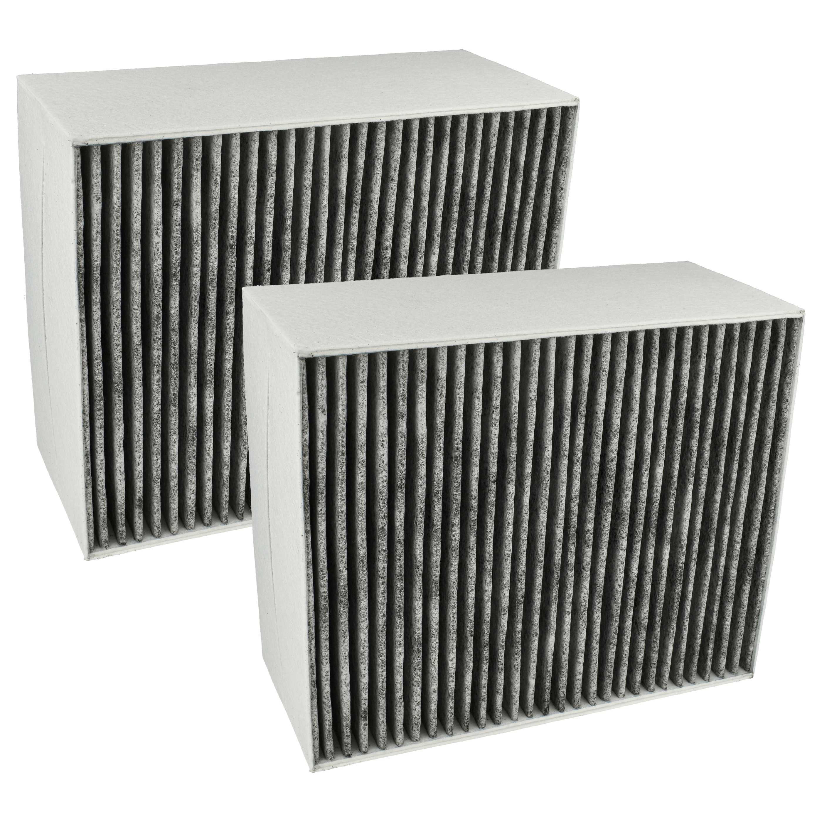 2x Filtres à charbon actif remplace Bosch DZZ1XX1B6, 00678460, DSZ5201 pour hotte Bosch - 22,7 x 18,9 x 10 cm