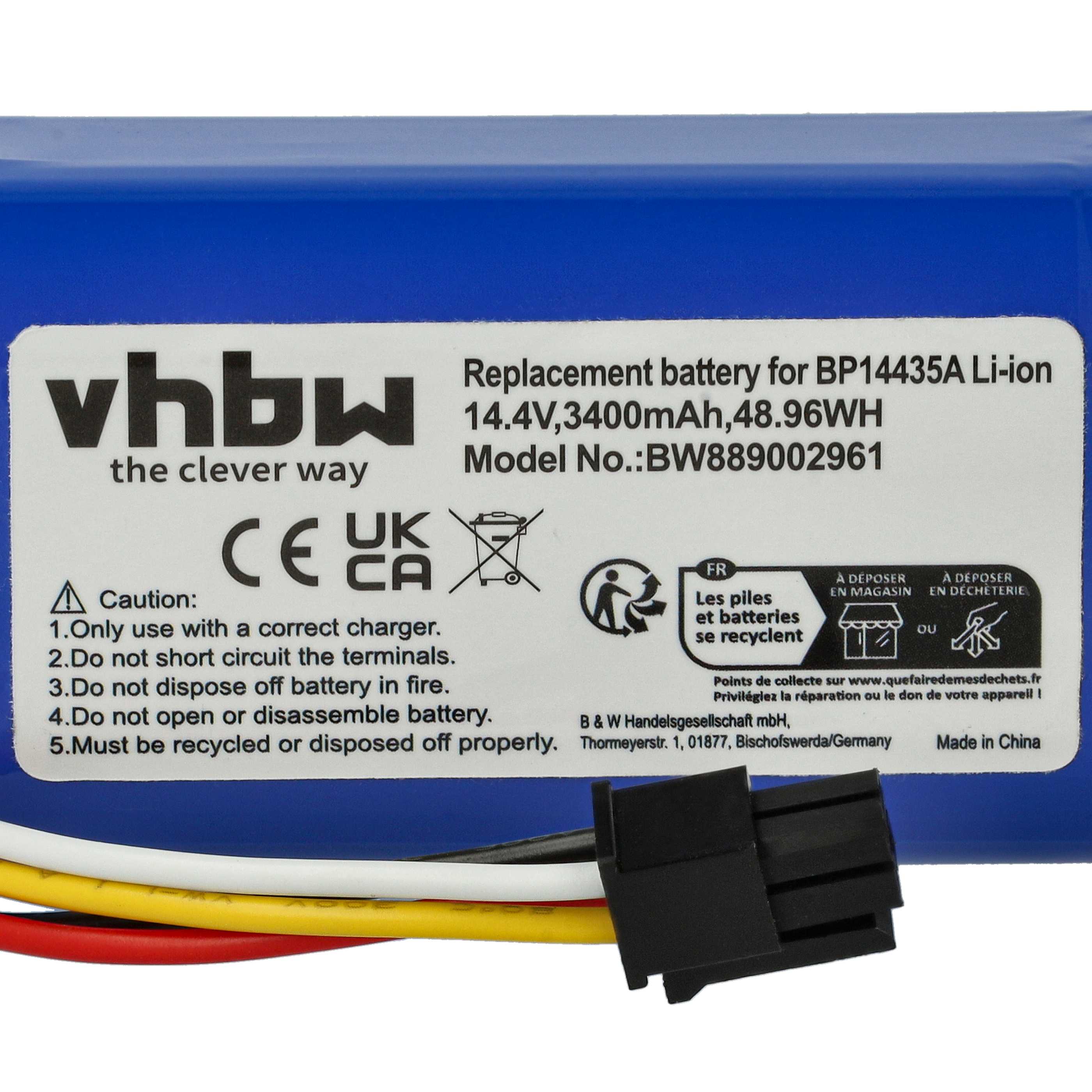 Akumulator do robota zamiennik Eureka/Midea BP14435A - 3400 mAh 14,4 V Li-Ion