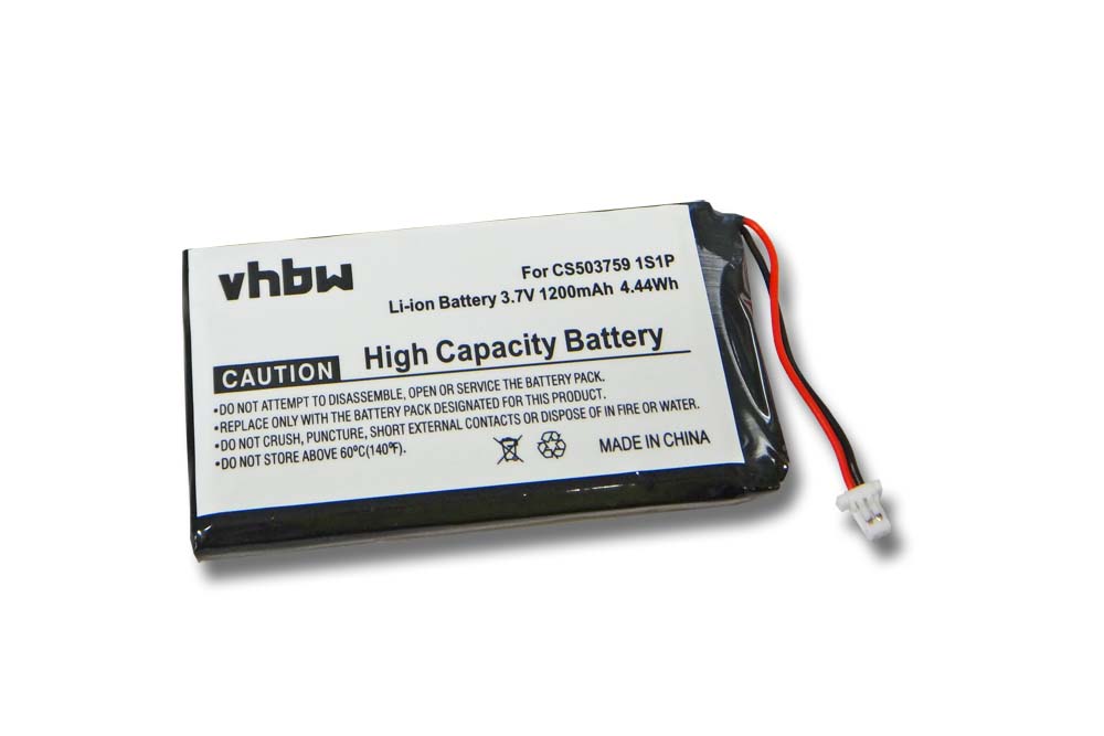 GPS Battery Replacement for CS503759 1S1P - 1200mAh, 3.7V