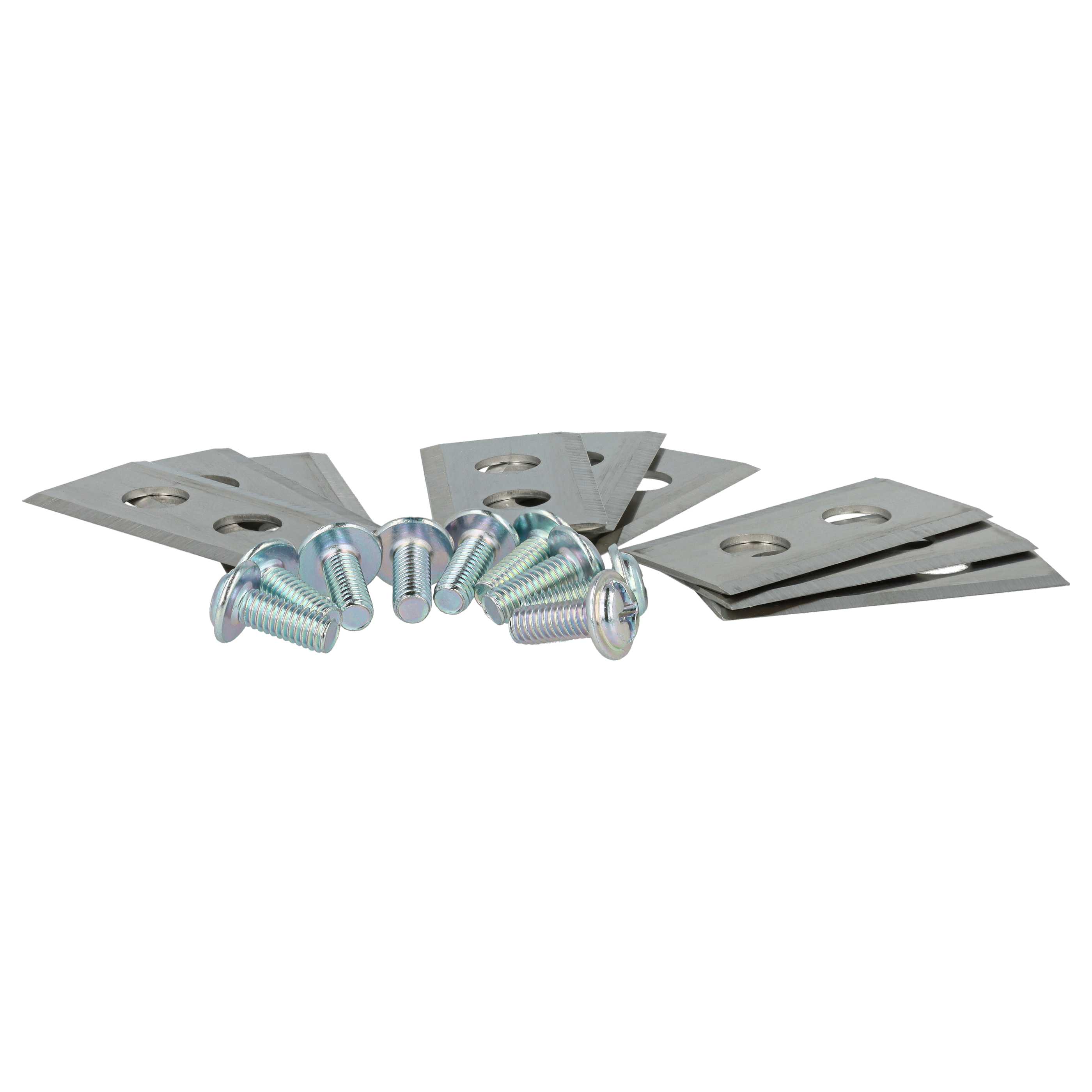 9x Exchange Blade replaces Worx WA0789 Cordless Lawnmower etc. - Steel, Silver