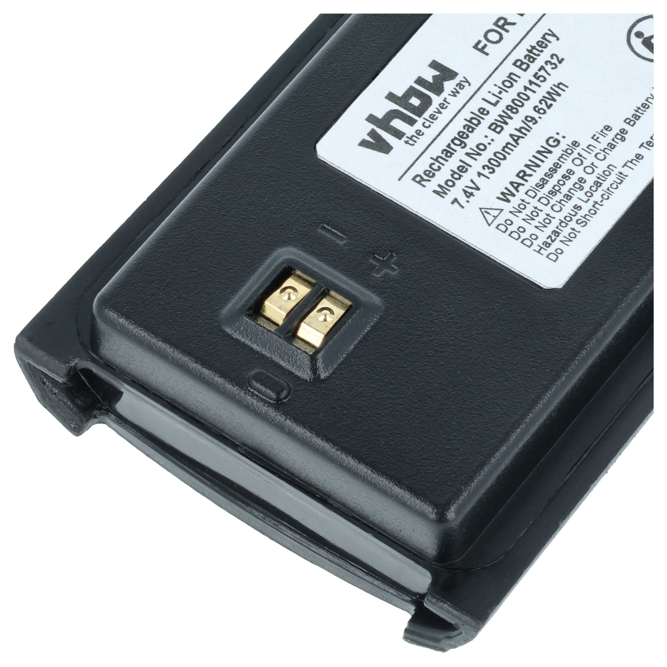 Radio Battery replaces Hyt / Hytera BL2407, BL1301, BL1719 - 1300 mAh 7.4 V Li-Ion