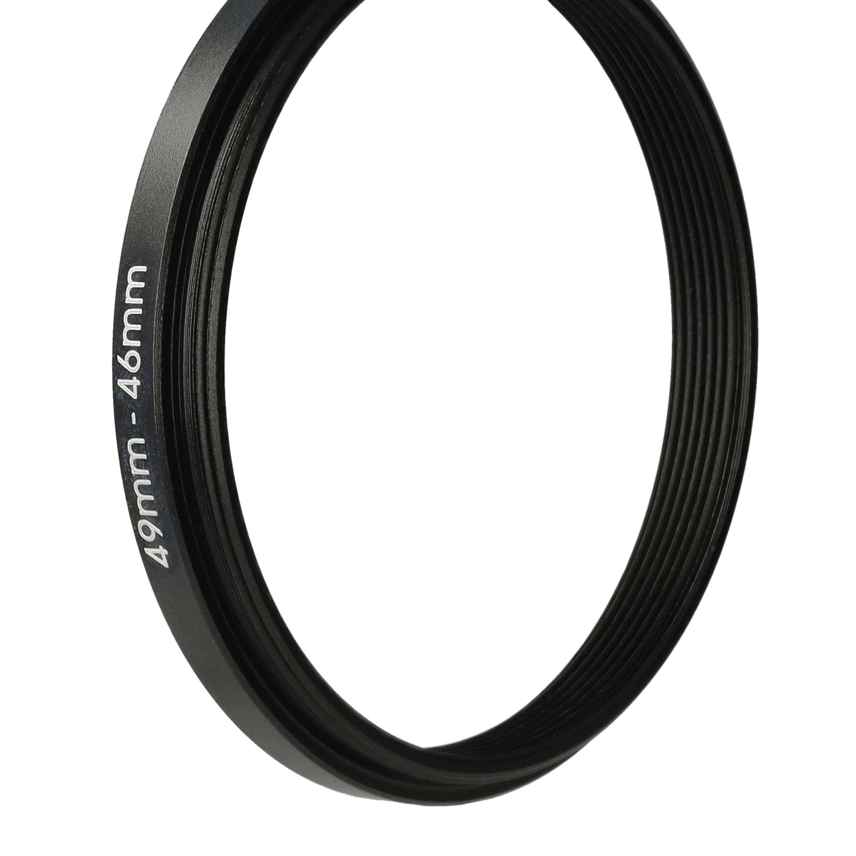 Step-Down-Ring Adapter von 49 mm auf 46 mm passend für Kamera Objektiv - Filteradapter, Metall, schwarz
