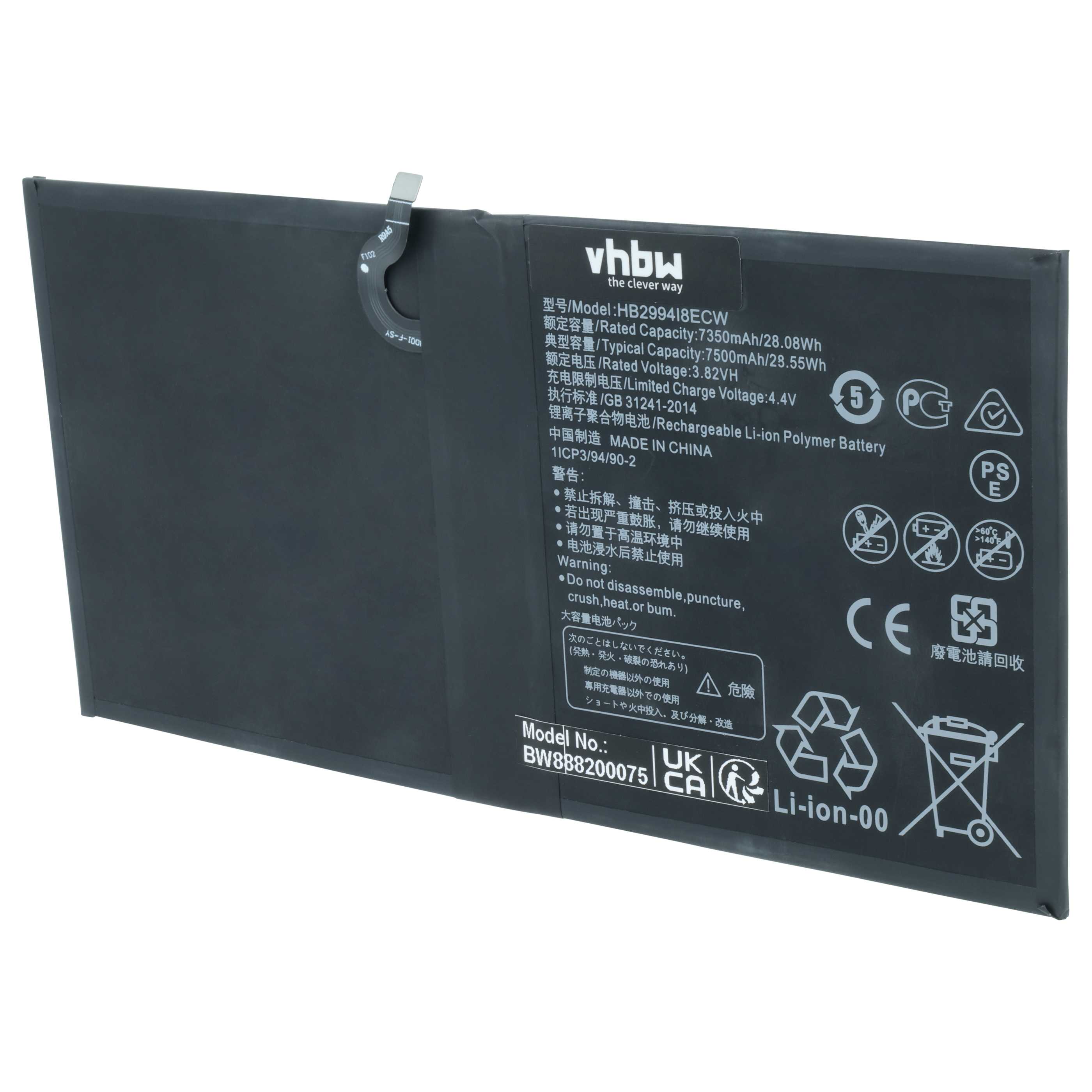 Tablet Battery suitable for Huawei Mediapad M5 - 7300 mAh 3.85 V Li-polymer