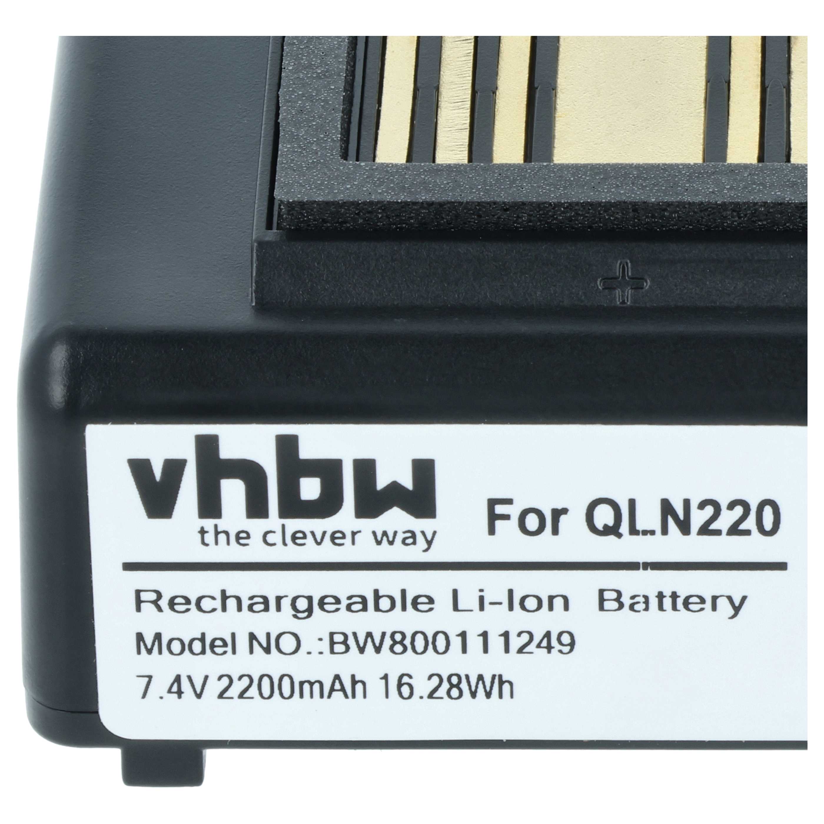 Printer 2x Battery replaces Zebra AT16004, BTRY-MPP-34MA1-01, BTRY-MPP-34MAHC1-01 - 2200 mAh 7.4 V Li-Ion