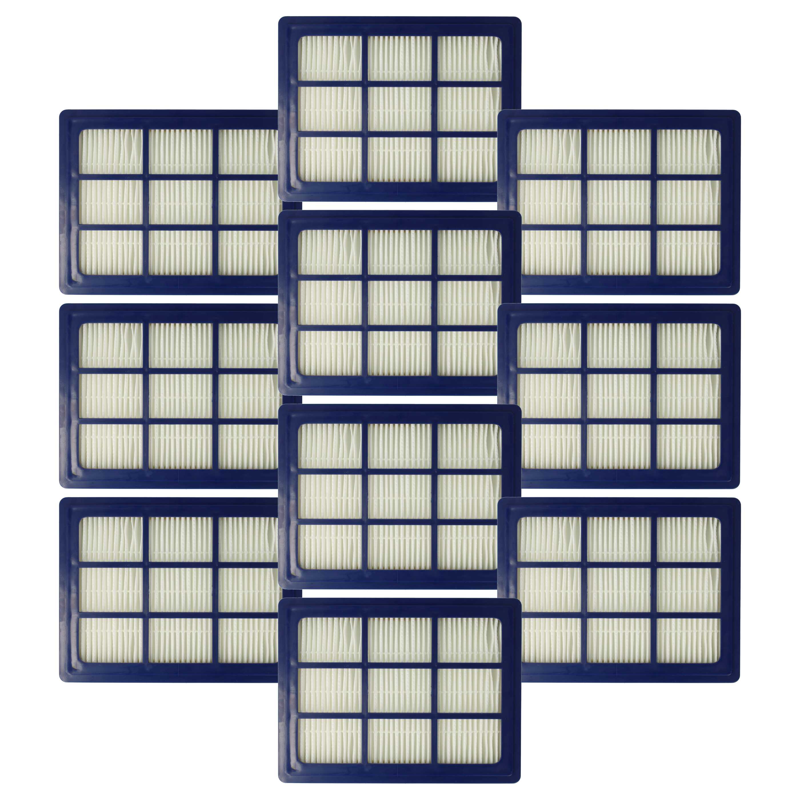 10x filtro reemplaza Nilfisk 147 0432 500 para aspiradora - filtro Hepa H12 - blanco / azul