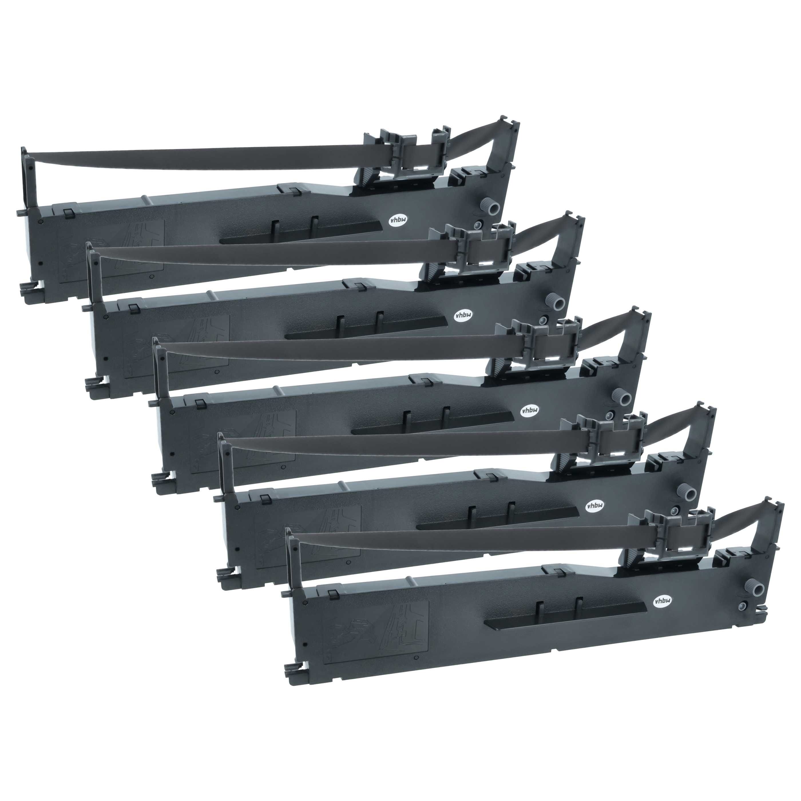 5x Farbband als Ersatz für Epson C13S015307 für Nadel-/Bondrucker - Schwarz
