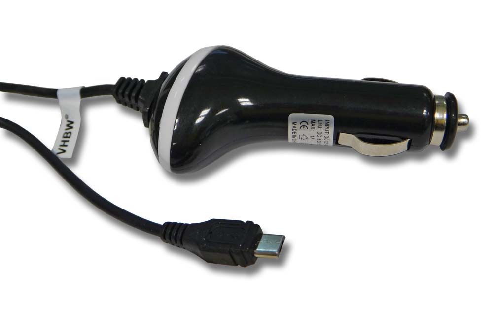 Micro-USB Car Charger Cable 1.0 A suitable for Chic OlympiaDevices like Smartphone, GPS, Sat Navs