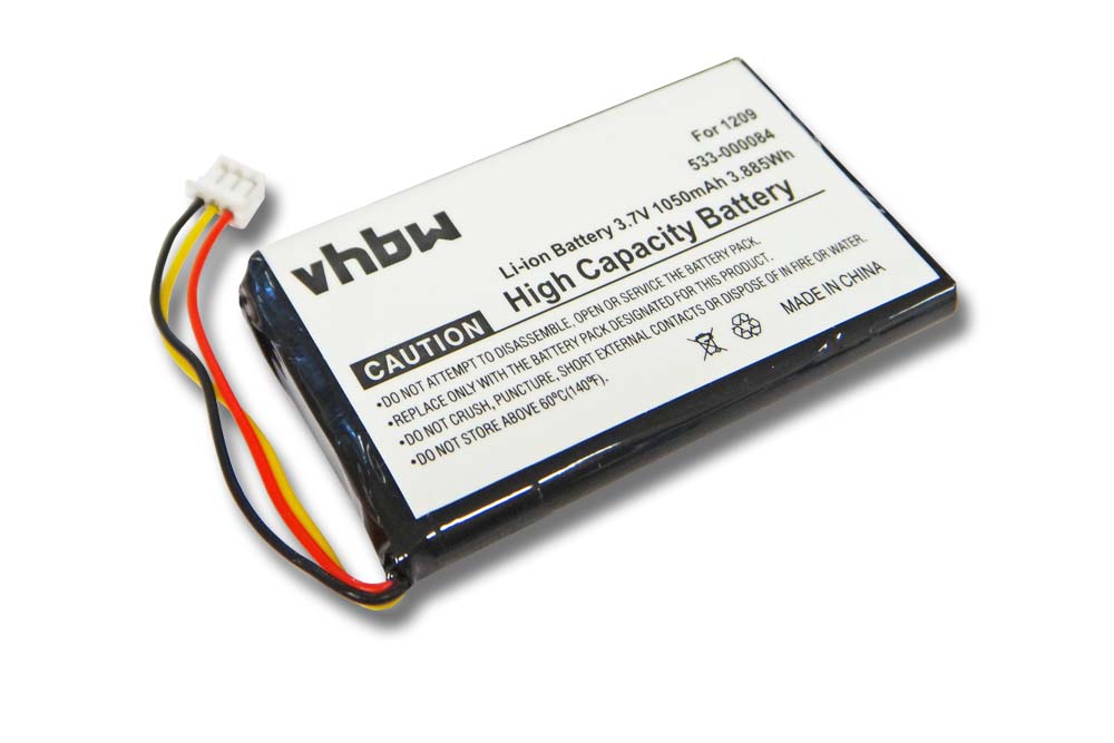 Batería reemplaza Logitech 1209, 533-000084 para mando a distancia Logitech - 1050 mAh 3,7 V Li-Ion