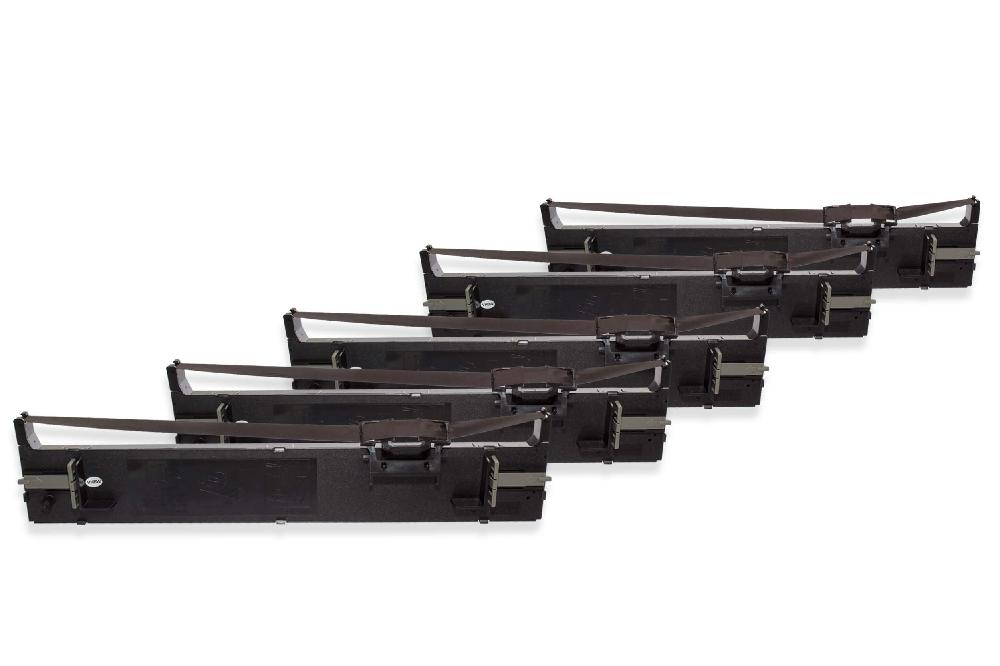 5x Ink Ribbon replaces Epson S015610, C13S015610 for Dot Matrix, Receipt Printer - Black