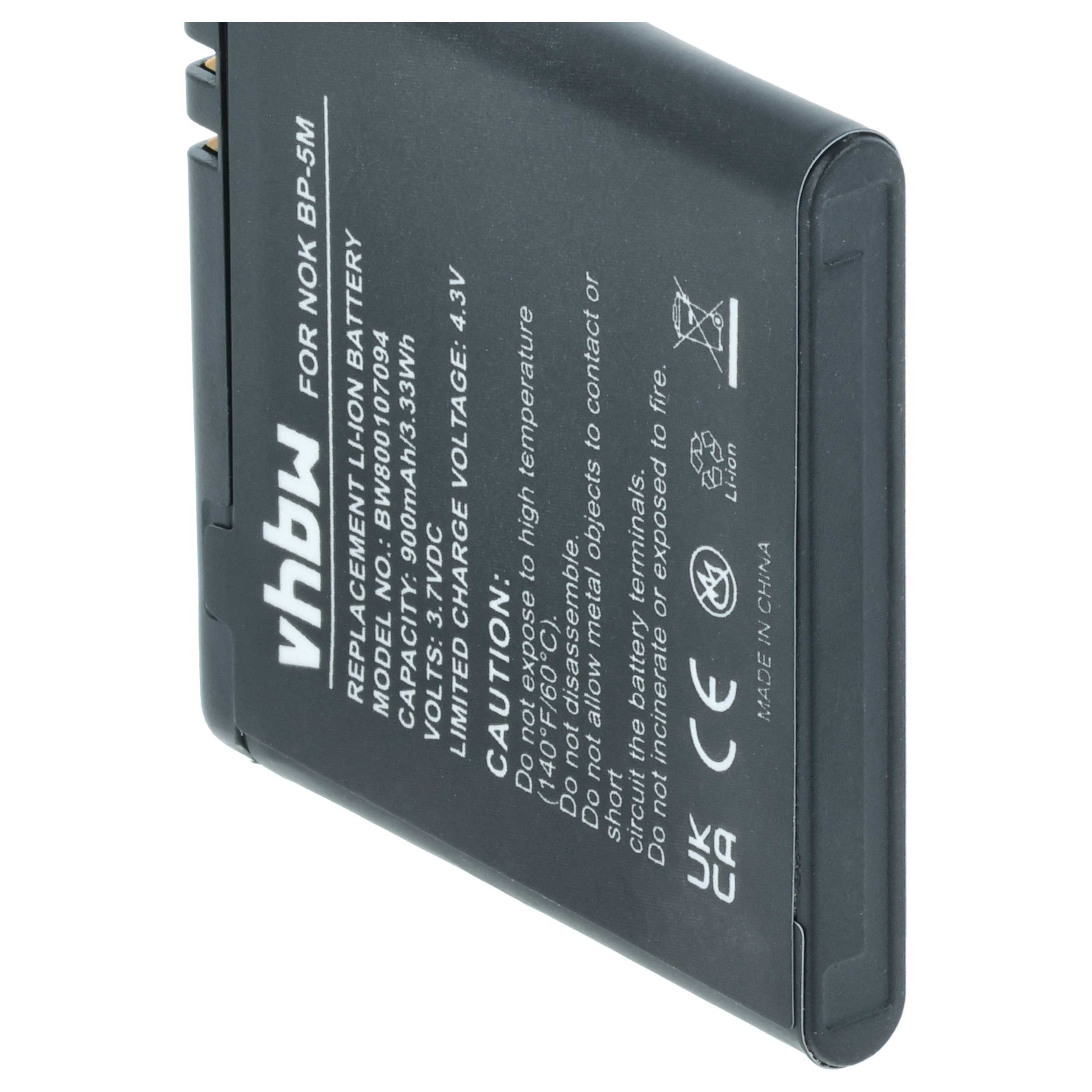 Akumulator do telefonu smartfona zamiennik Nokia BP-5M - 900 mAh 3,7 V Li-Ion