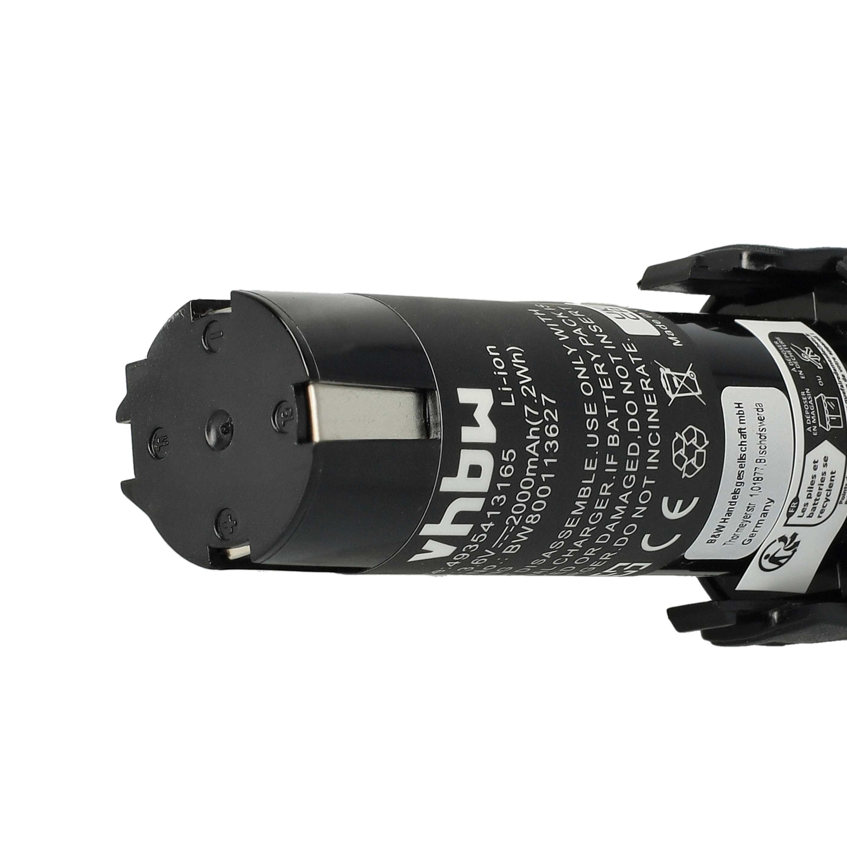 Batterie remplace AEG 4935413165, 4932352969 outil électrique AEG - 2Ah 3,6V Li-ion