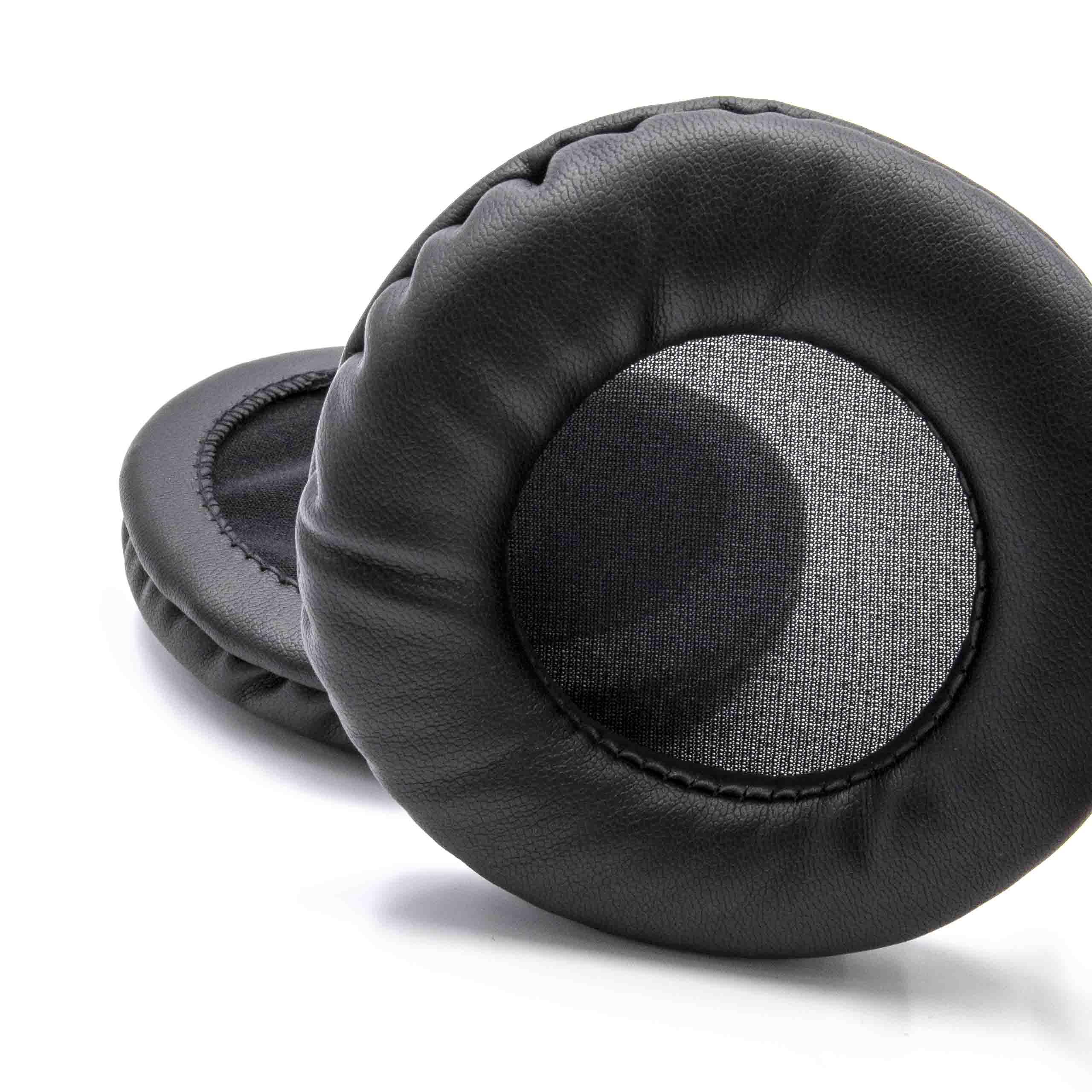 2x Ohrenpolster passend für AKG HSC-271 Kopfhörer u.a. - Polyurethan, 10 cm Außendurchmesser, Schwarz