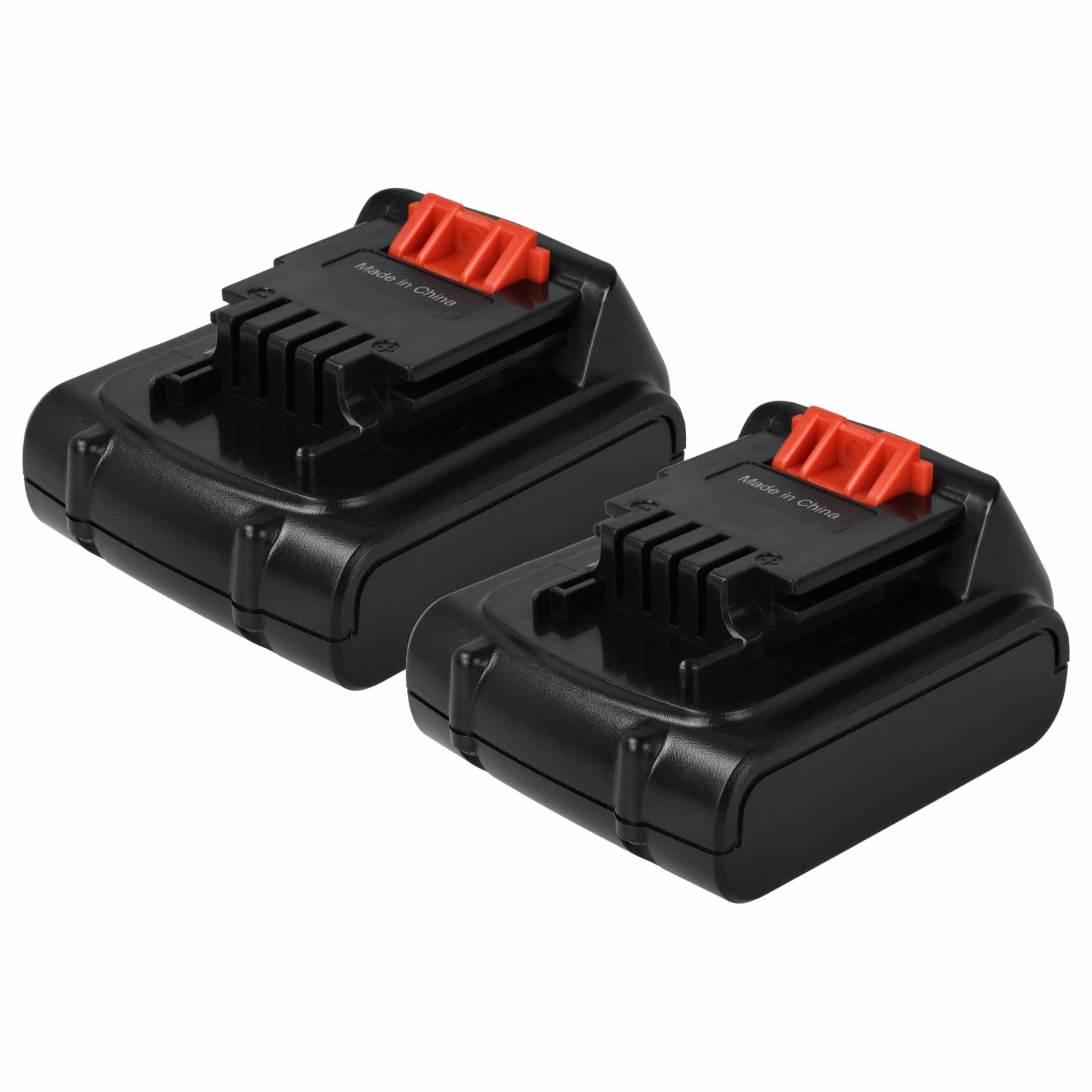 2x Battery replaces Black & Decker LB16, BL1514, BL1314, BL1114 Electric Power Tool - 1500 mAh, 14.4 V, Li-Ion