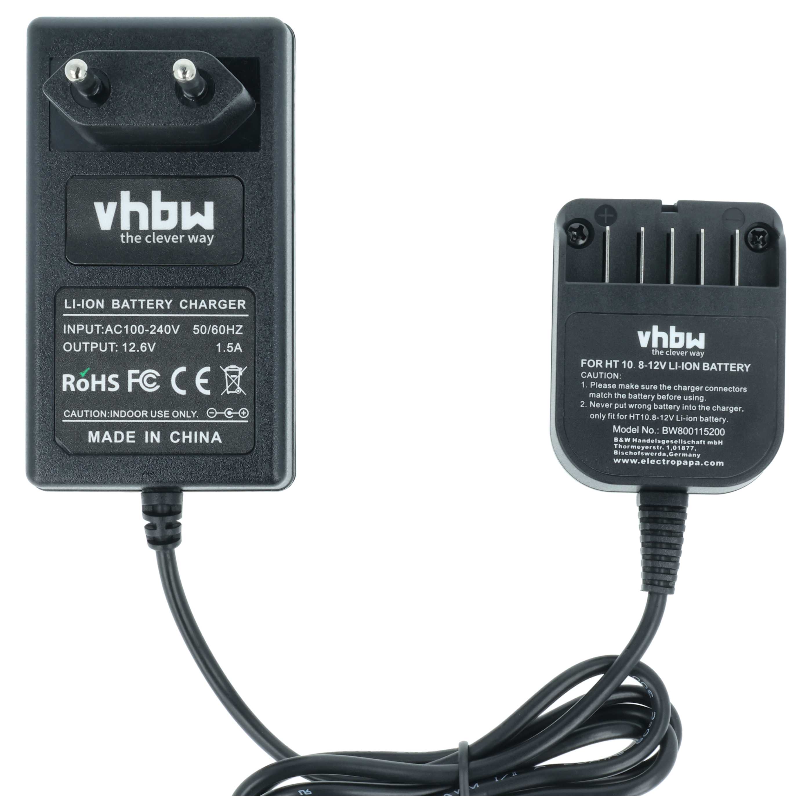 Charger suitable for Hitachi, Hitachi Hikoki CJ10DL Power Tool Batteries etc. - Li-Ion, 1.5A
