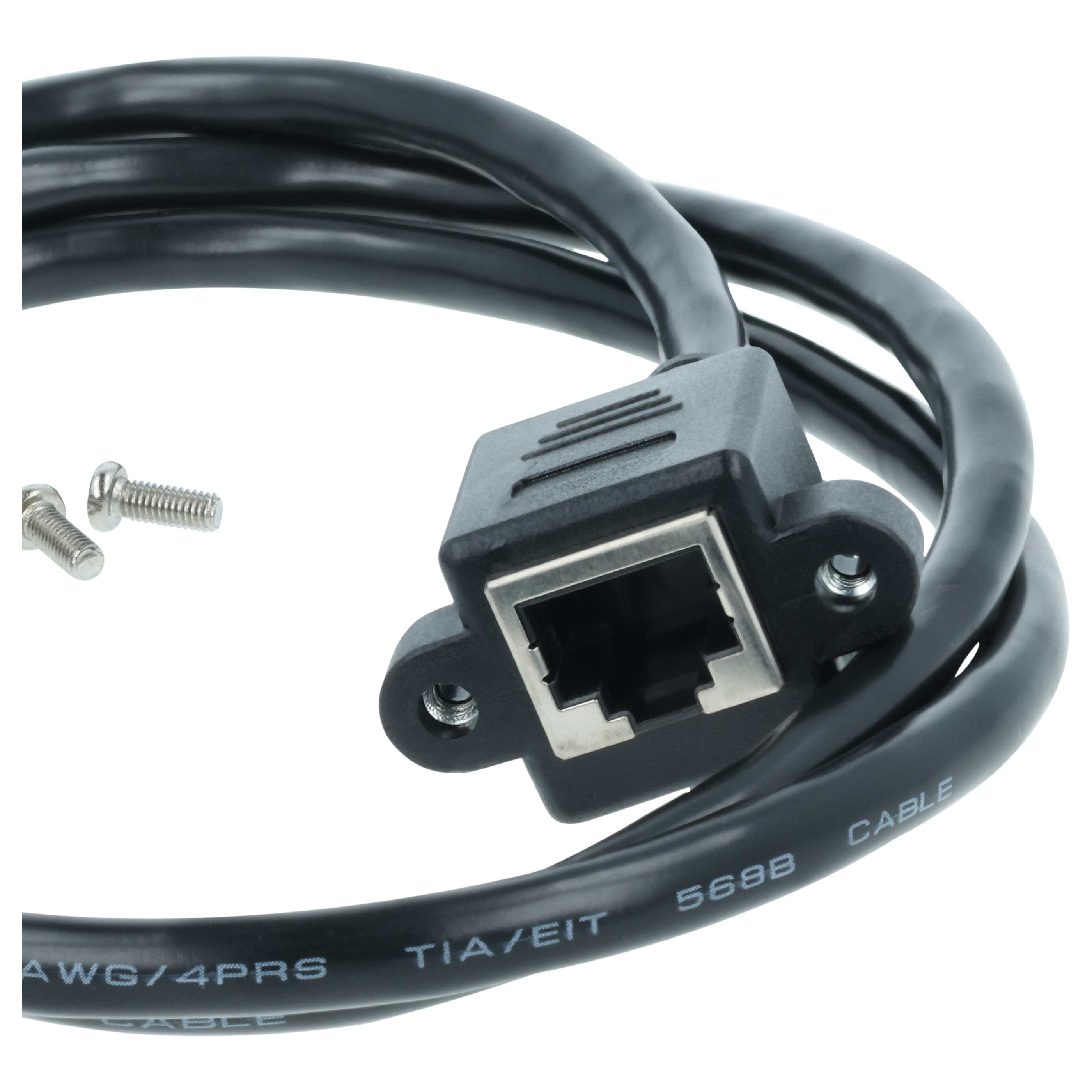 Cable de extensión Cat6, RJ45 (m) a RJ45 (h) - Cable Ethernet LAN con conector RJ45 incorporado, 1 m