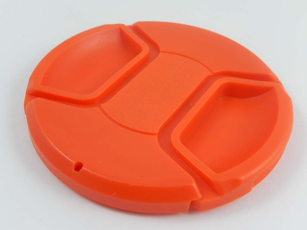 Bouchon d'objectif 77 mm - Prise centrée, plastique, rouge