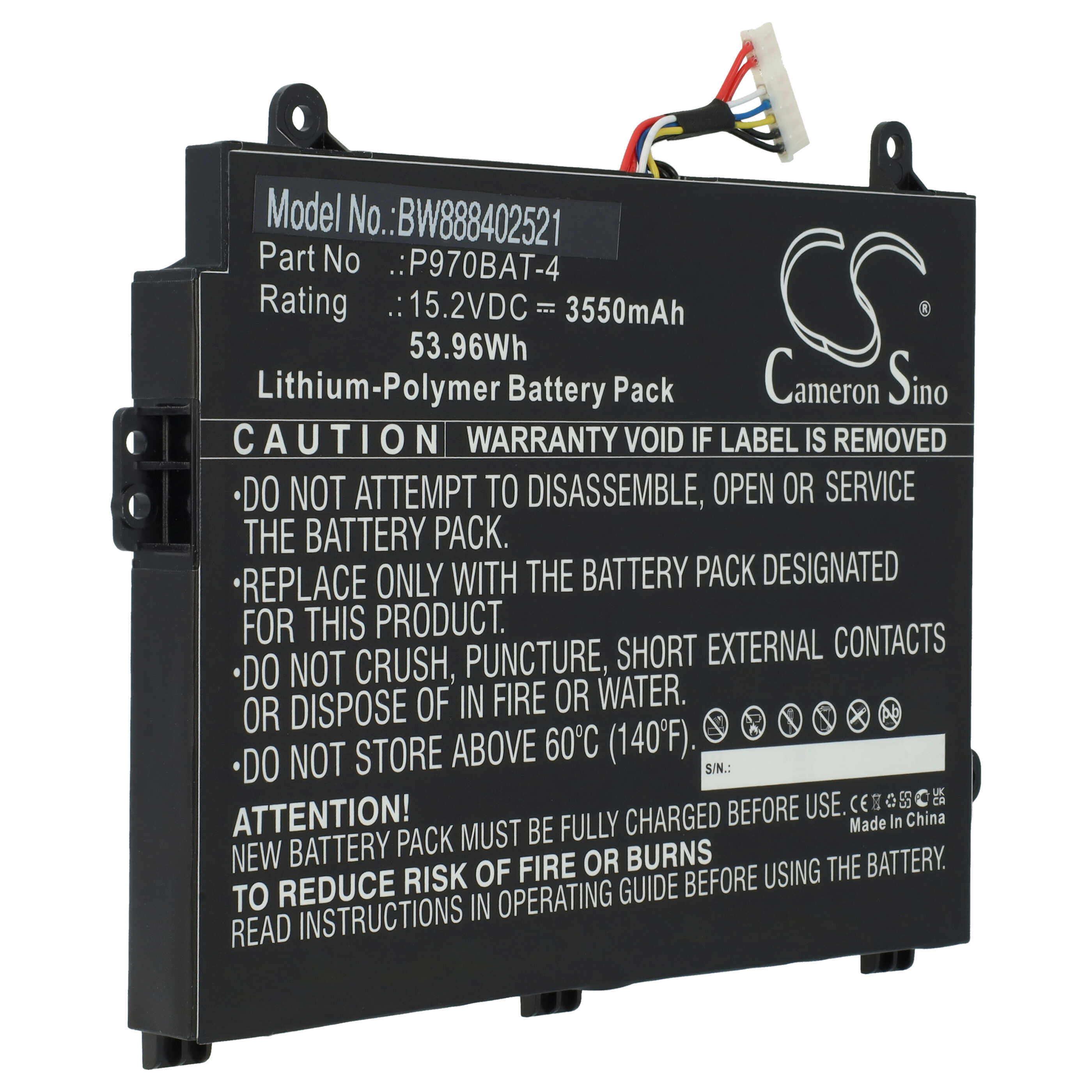 Akumulator do laptopa zamiennik Clevo P970BAT-4 - 3550 mAh 15,2 V LiPo