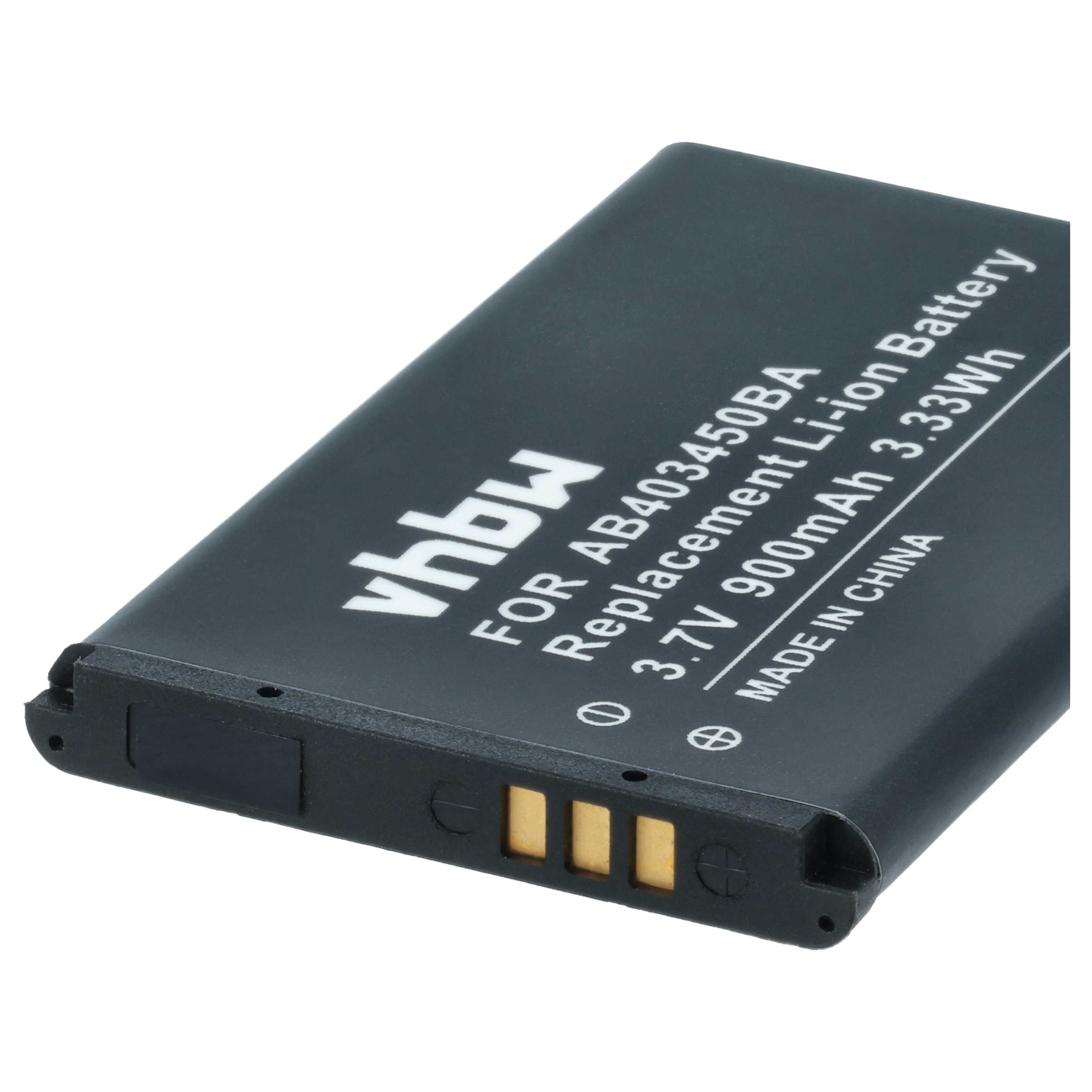 Akumulator do telefonu smartfona zamiennik Samsung AB403450BE, AB403450BC, AB403450BA - 900 mAh 3,7 V Li-Ion
