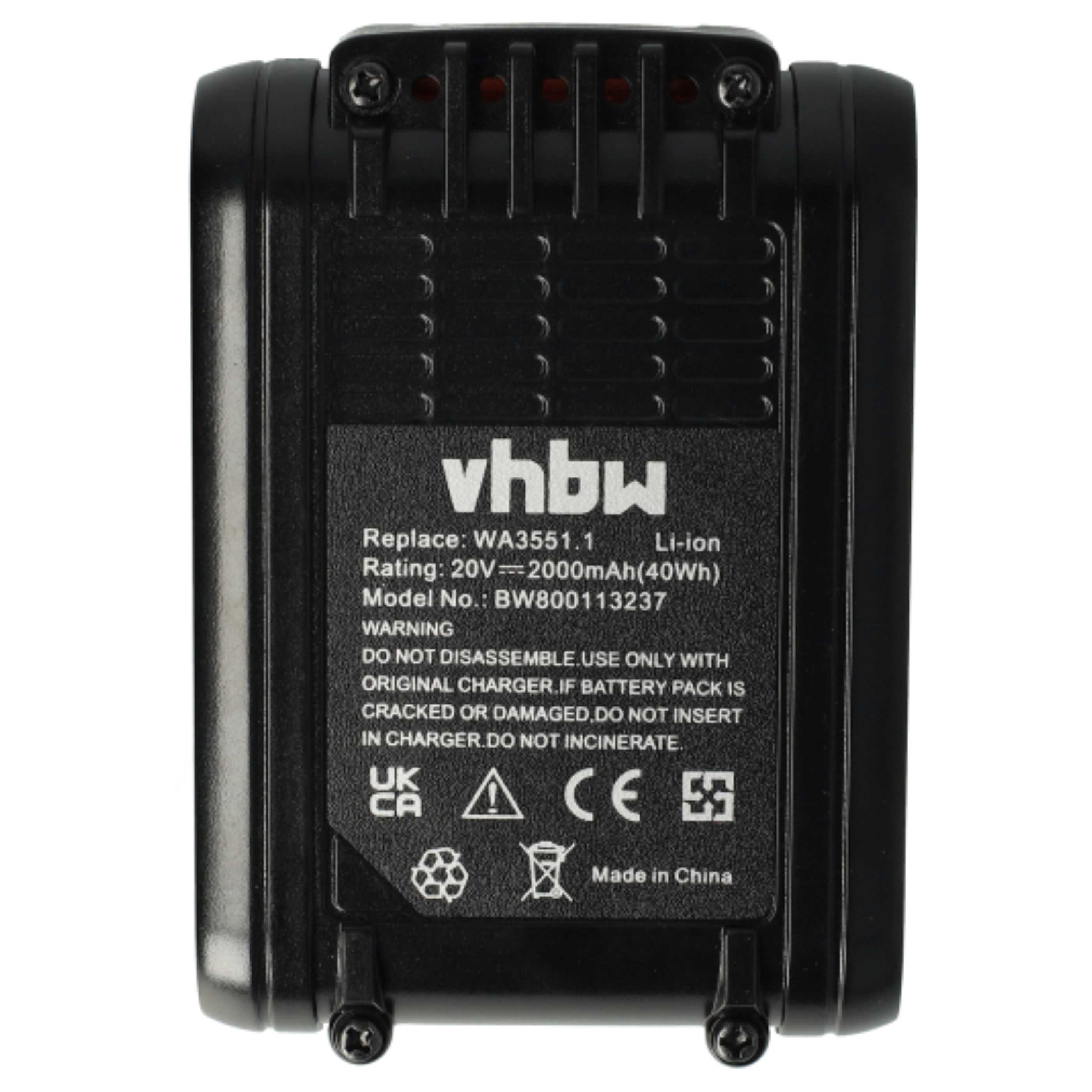 Battery replaces AL-KO 113559, Easy Flex B50, B50 Electric Power Tool - 2000 mAh, 20 V, Li-Ion