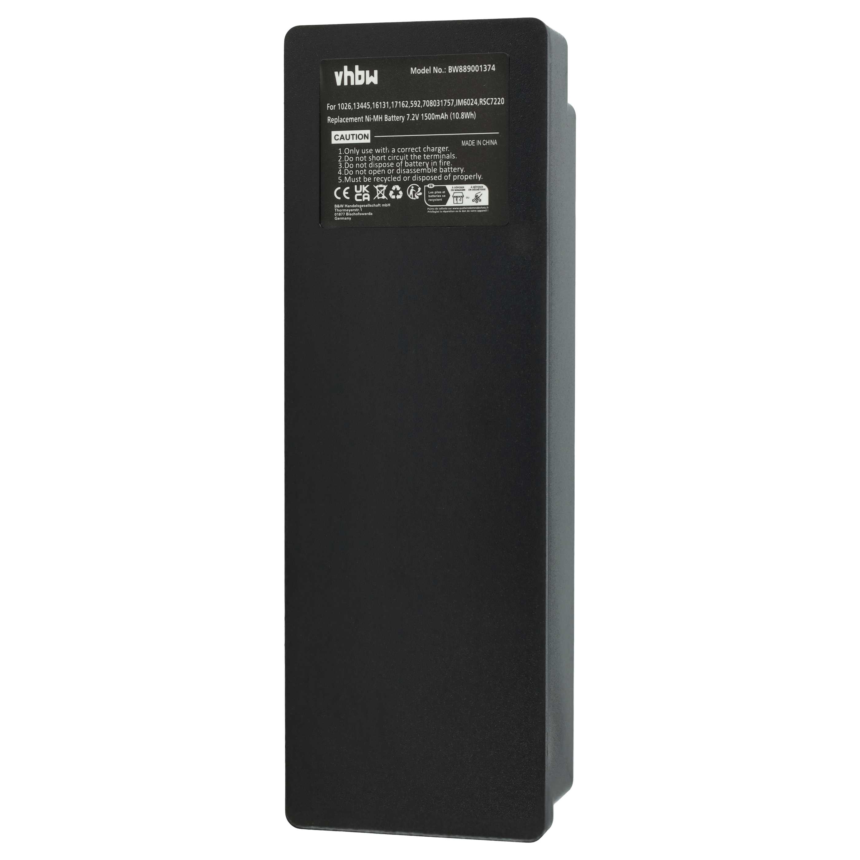 Batería (2 ud) reemplaza Palfinger 17162, 708031757, 16131, 1026, 13445 sistema control - 1500mAh 7,2V NiMH