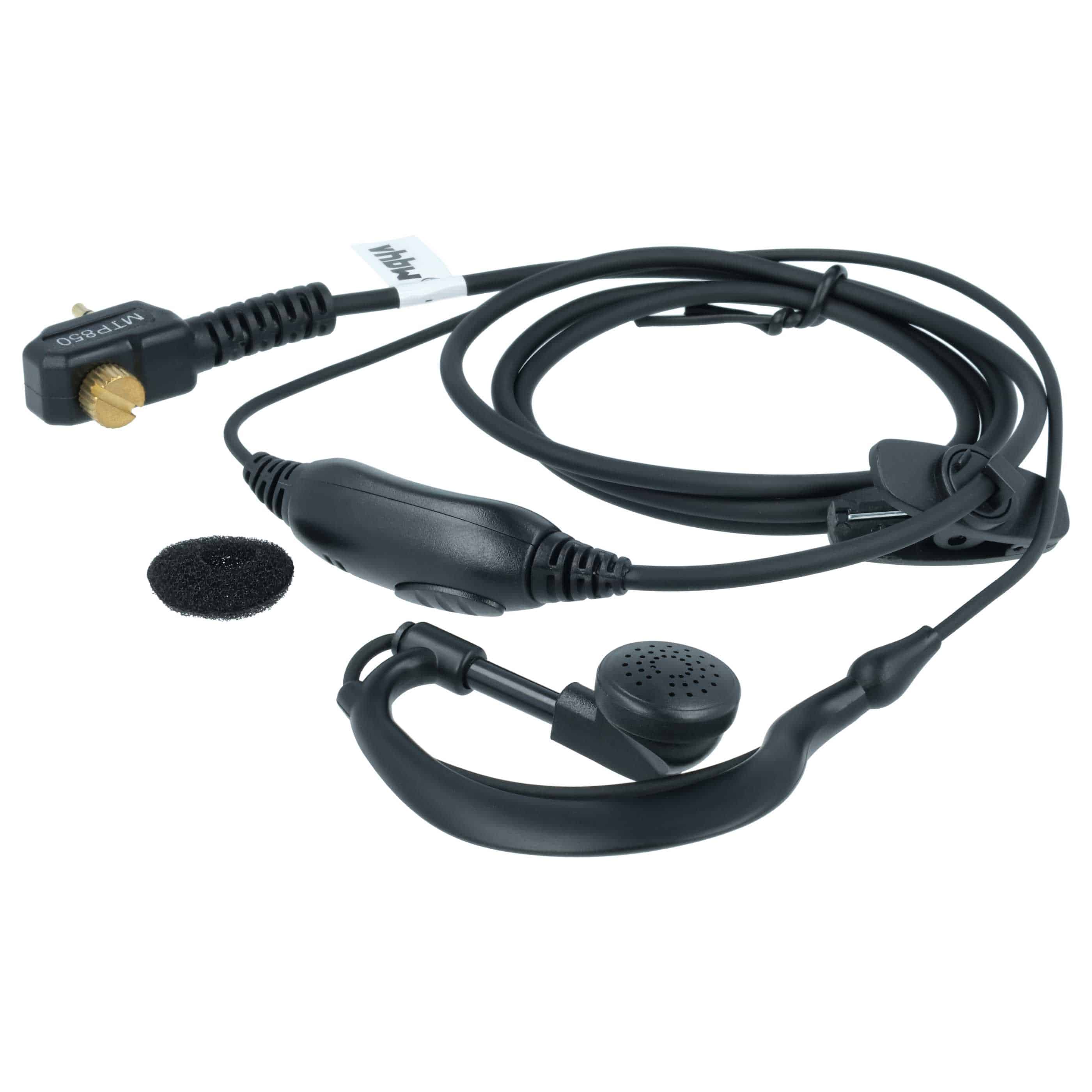 5x Security Radio Headset as Replacement Motorola FTN6583 - "Take Call Button", Clip Mount