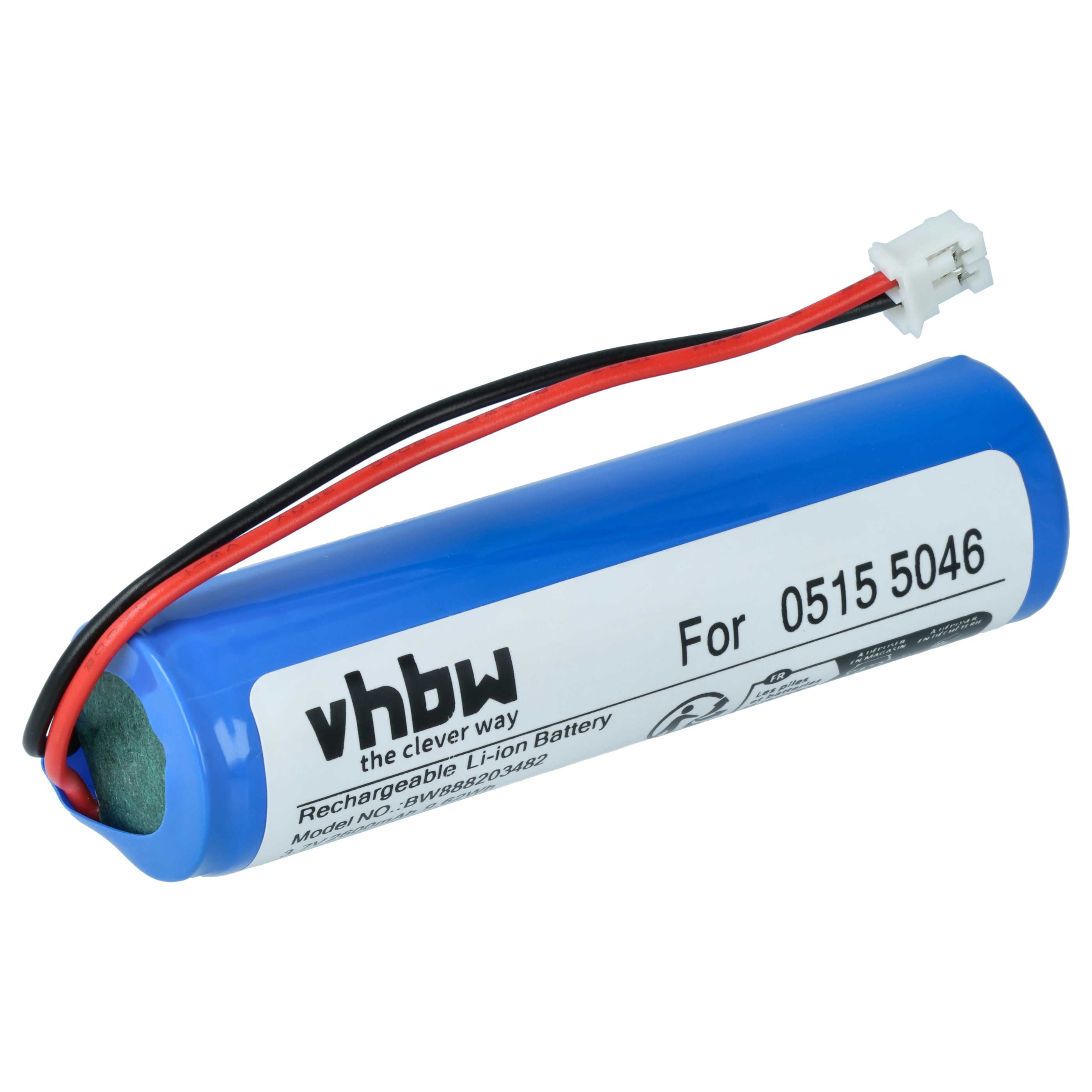 Messtechnik-Akku als Ersatz für Testo 0515 5046 für Testo - 2600mAh 3,7V Li-Ion
