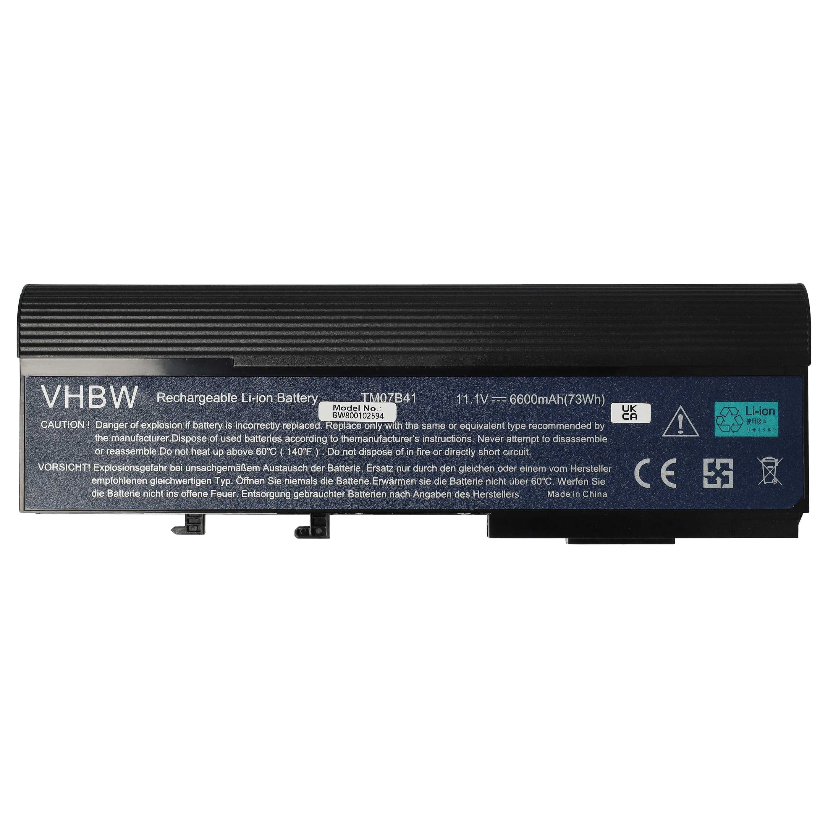 Akumulator do laptopa zamiennik Acer BT.00603.012, 934T2210F, BTP-AMJ1, BT.00604.006 - 6600 mAh 11,1 V Li-Ion