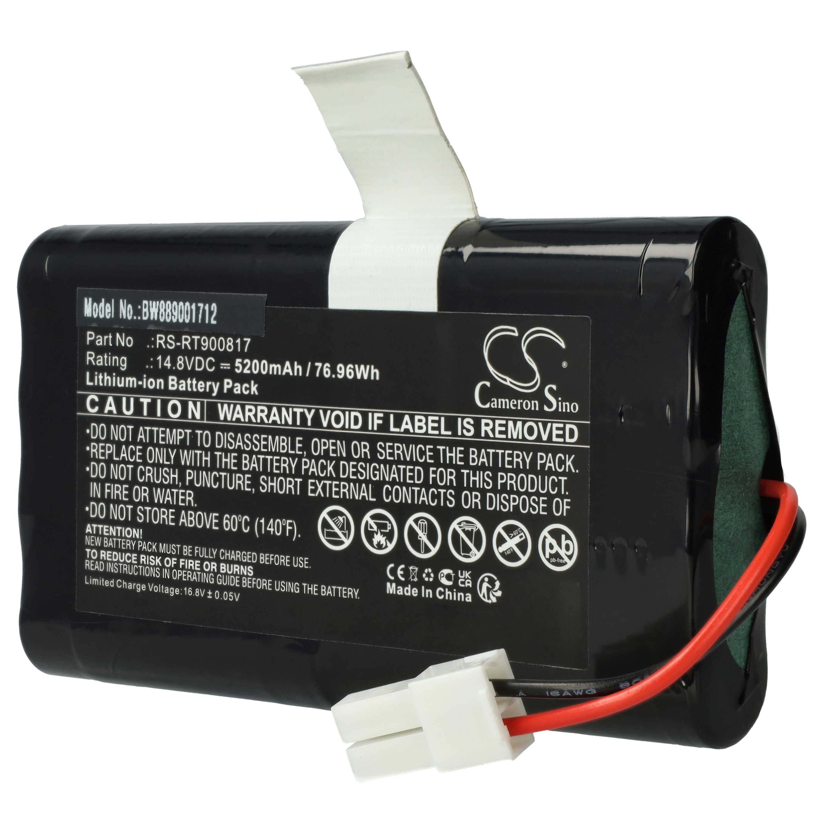 Akku als Ersatz für Rowenta RS-RT900817 für Rowenta - 5200mAh 14,8V Li-Ion