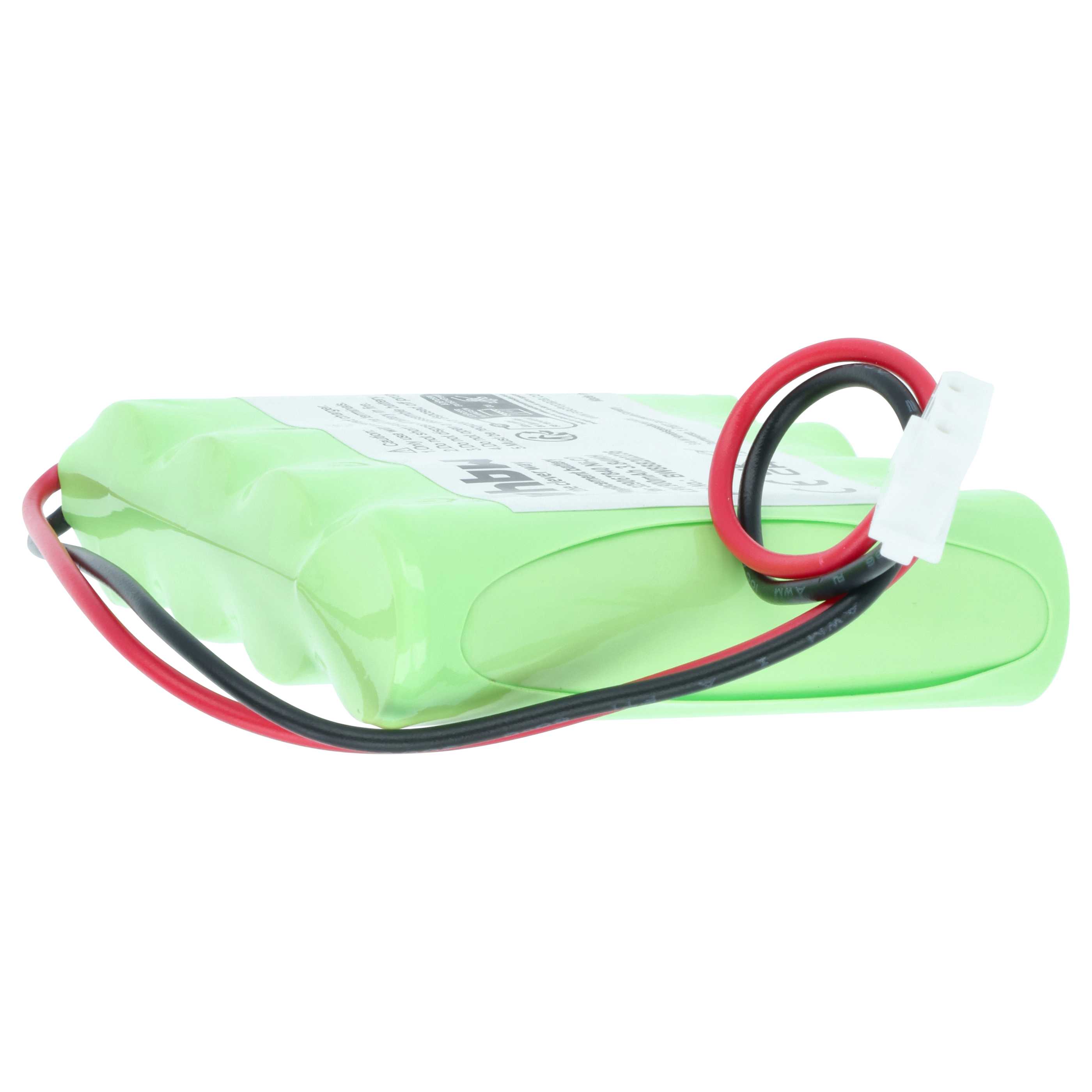 Batería reemplaza Schneider 4BD-AA800BT, 329067840 para iluminación emergencia (800 mAh, 4,8 V, NiCd)