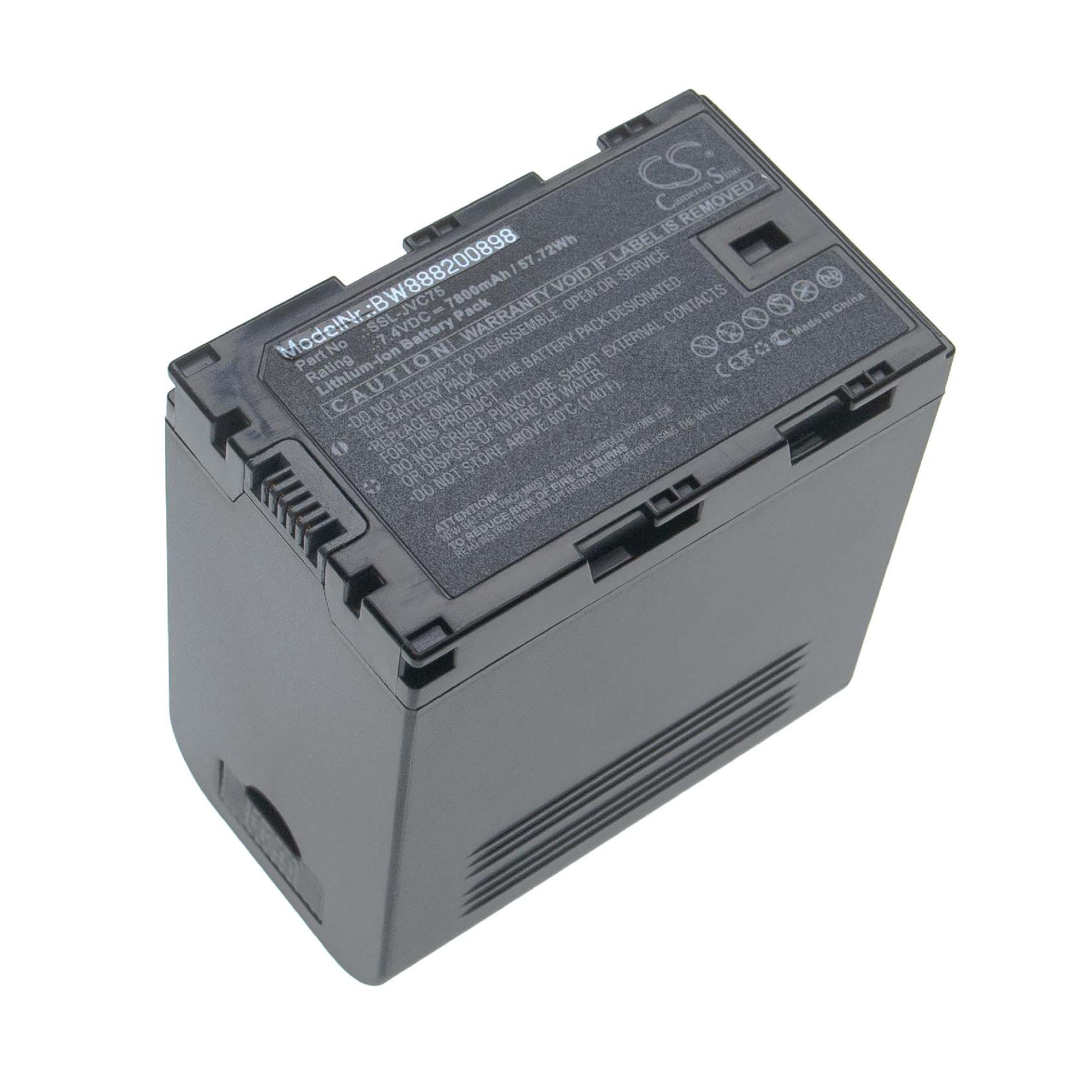 Videocamera Battery Replacement for JVC SSL-JVC75 - 7800mAh 7.4V Li-Ion