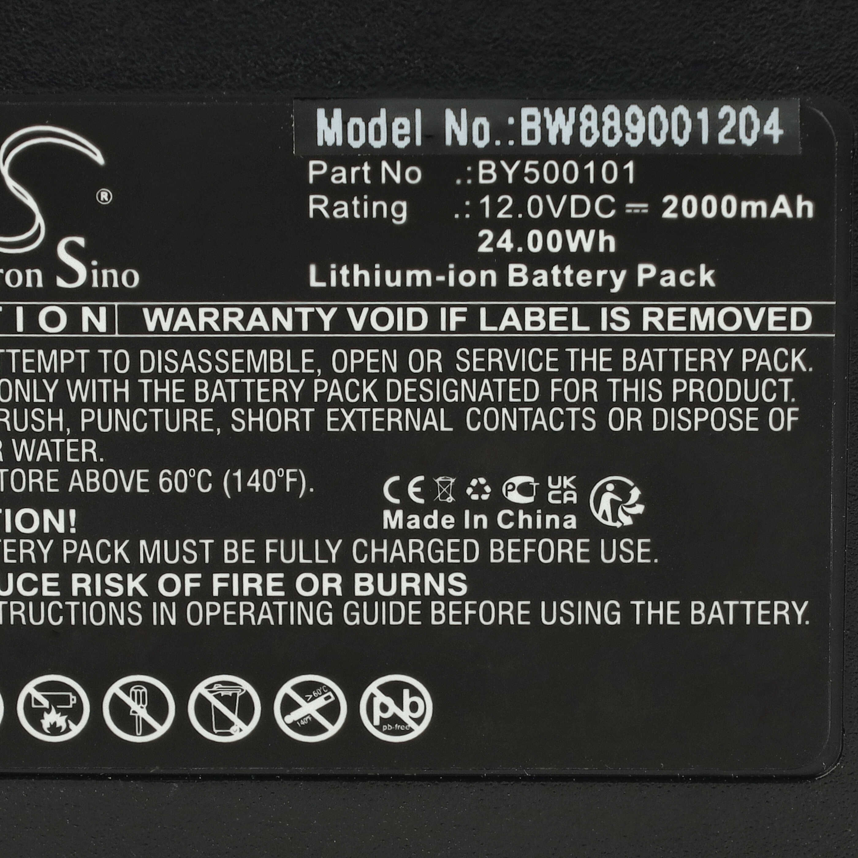 Akku 12V als Ersatz für Skil BY500101 - 2000mAh, Li-Ion