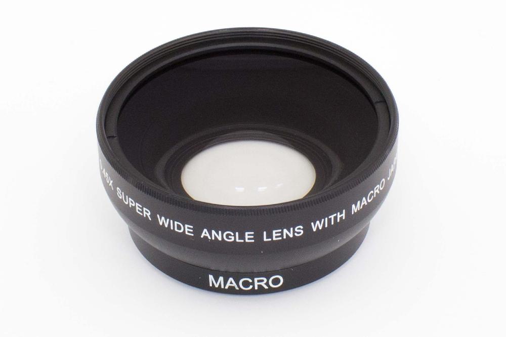 Grandangolo-lente macro addizionale 0,45x per obiettivo fotocamera - filettatura da 49 mm