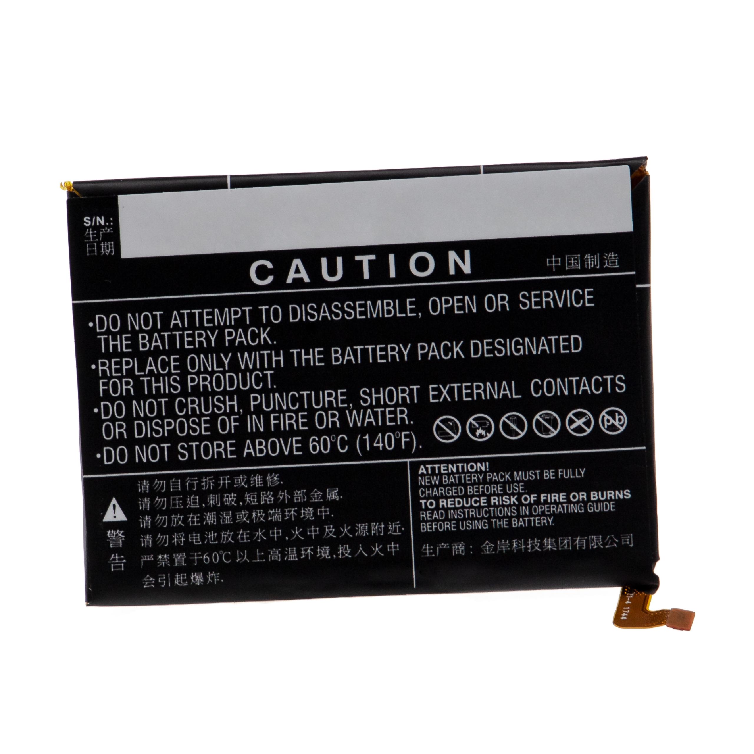Batteria sostituisce ZTE Li3925T44P6h765638 per cellulare ZTE - 2500mAh 3,85V Li-Poly