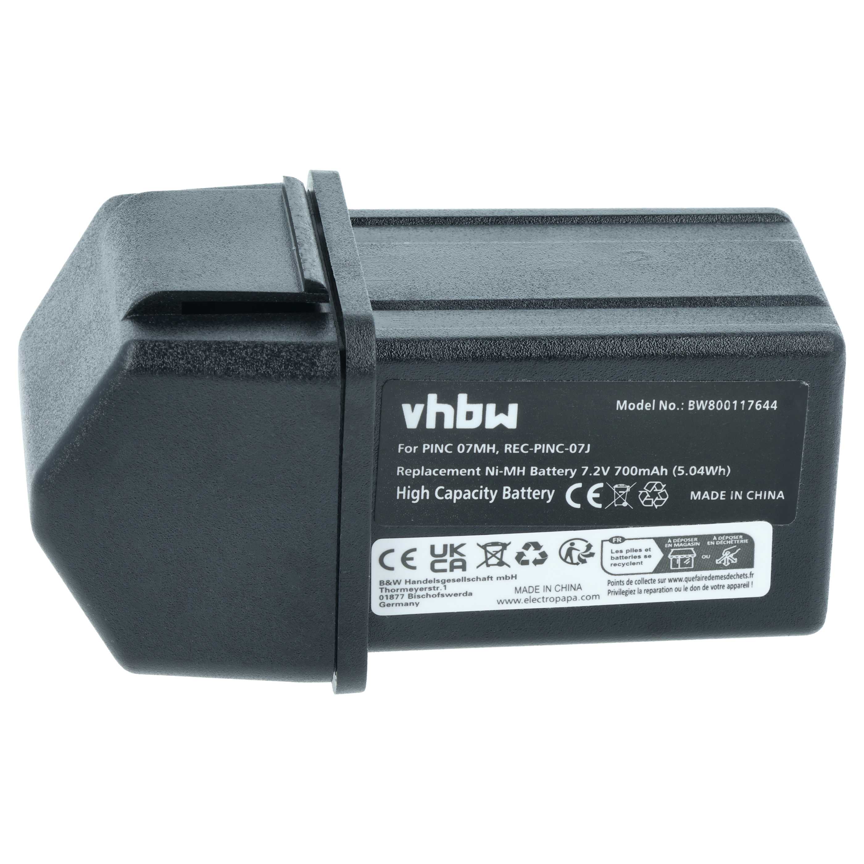 Batteria per telecomando remote controller sostituisce Elca PINC 07MH, PINC-07MH - 700mAh 7,2V NiMH