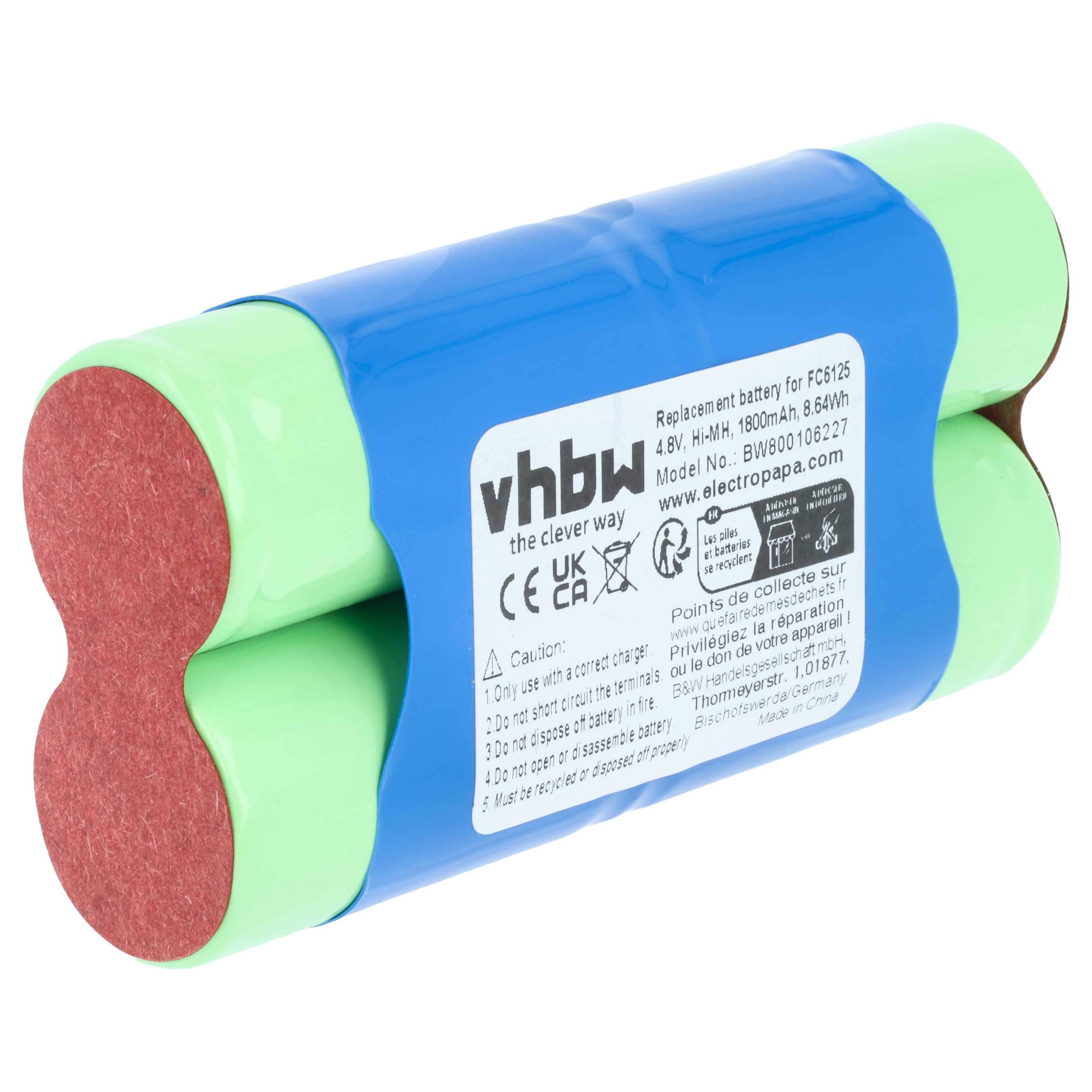 Battery replaces Philips 422245945563 for Philips 1800mAh, 4.8V, NiMH