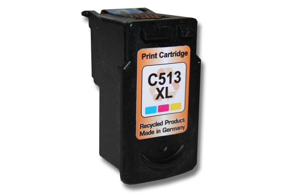 Ink Cartridge as Exchange for Canon CL-513 for Canon Printer - C/M/Y, Refilled 21 ml