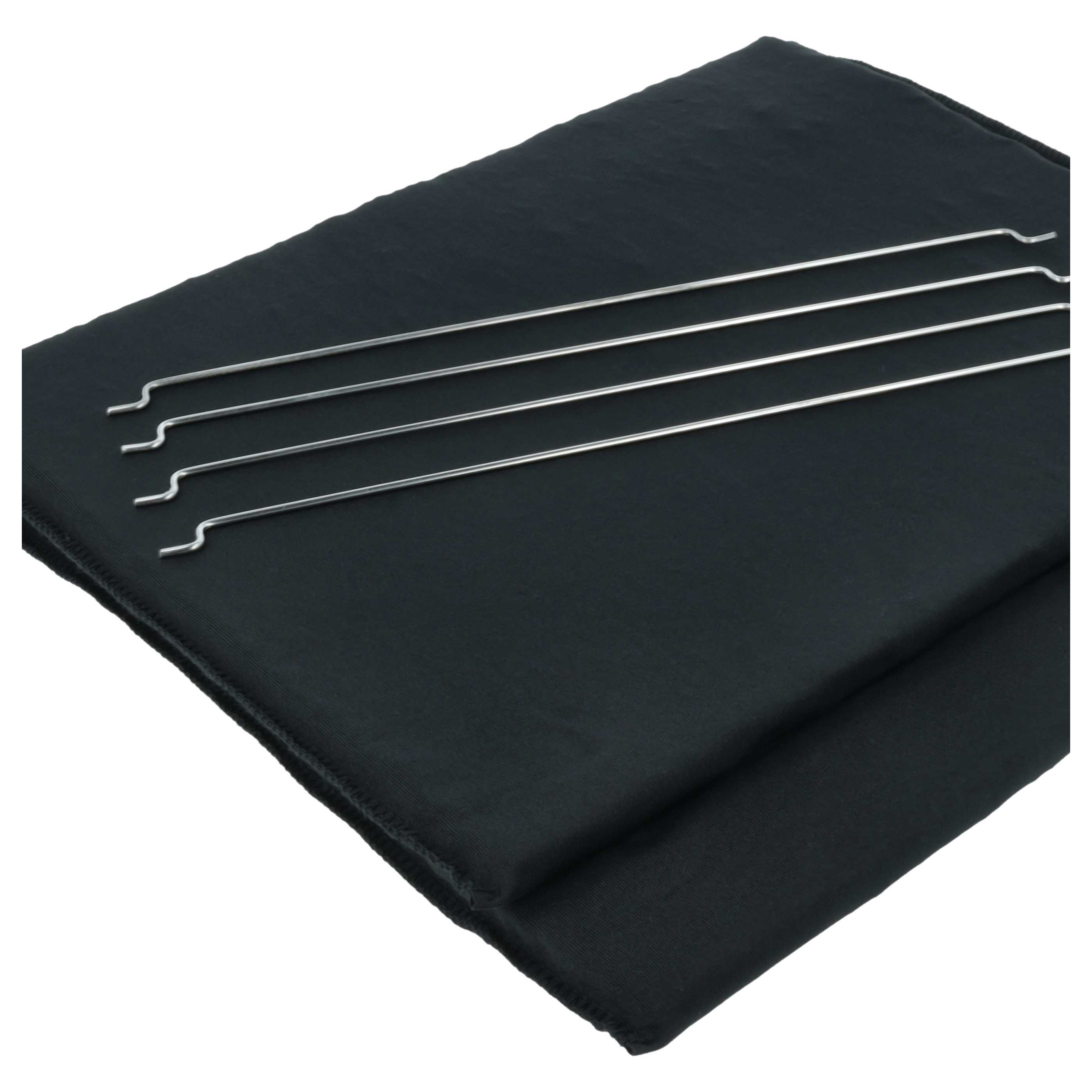4x Filtres à charbon actif remplace Miele DKF 22-1, 4002515445303 pour hotte Miele + bague de fixation