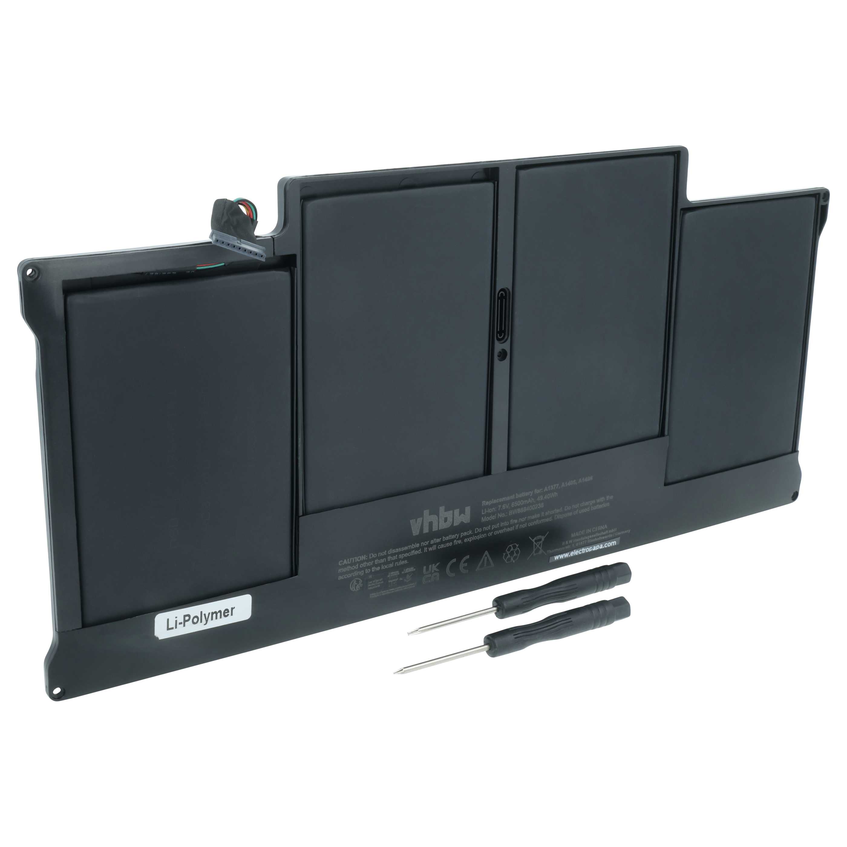 Batteria sostituisce Apple 020-6955-01, 020-6955-B, A1369, A1377, A1405 per notebook - 6500mAh 7,6V Li-Poly