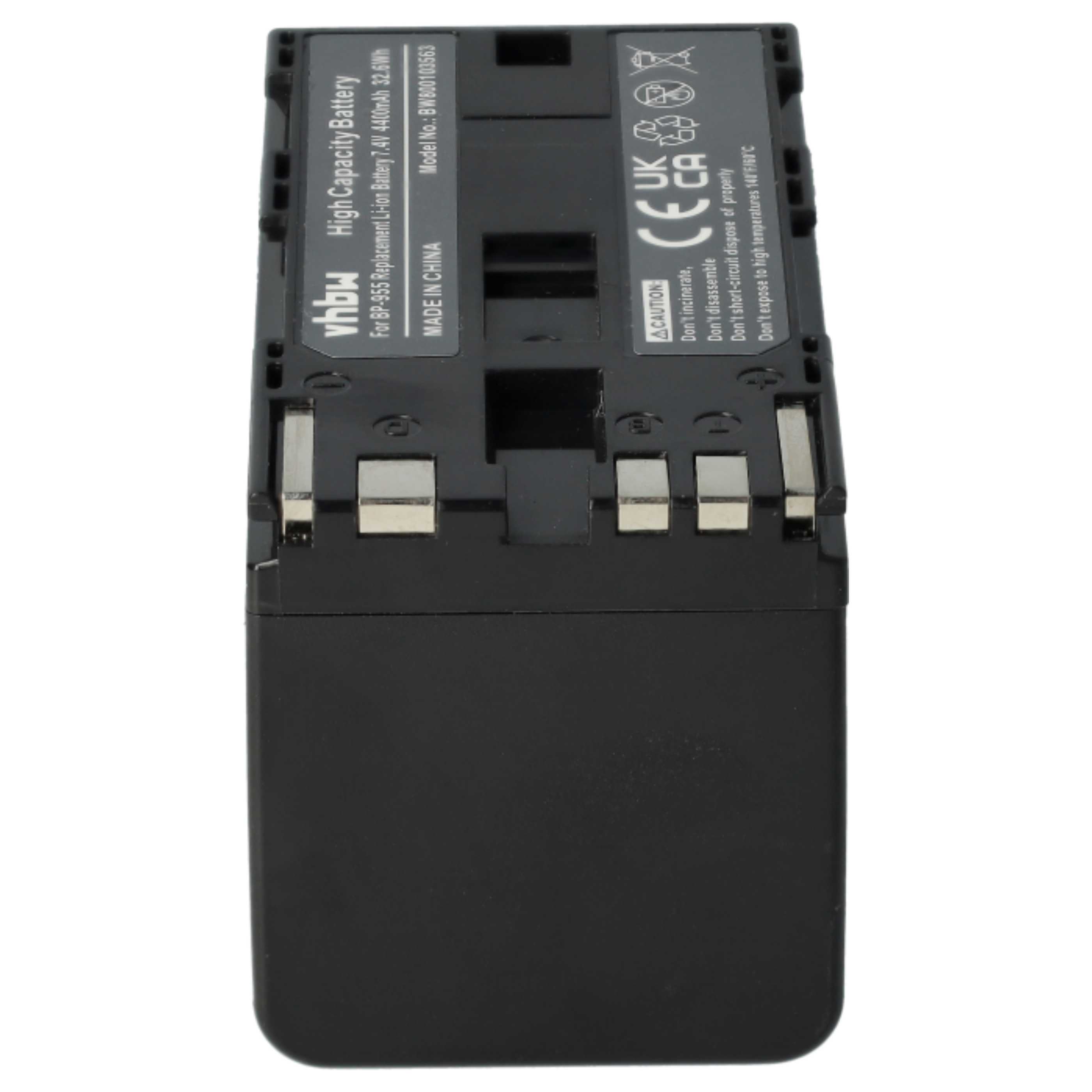 Videocamera 2x Battery replaces Canon BP-955 - 4400 mAh 7.4 V Li-Ion