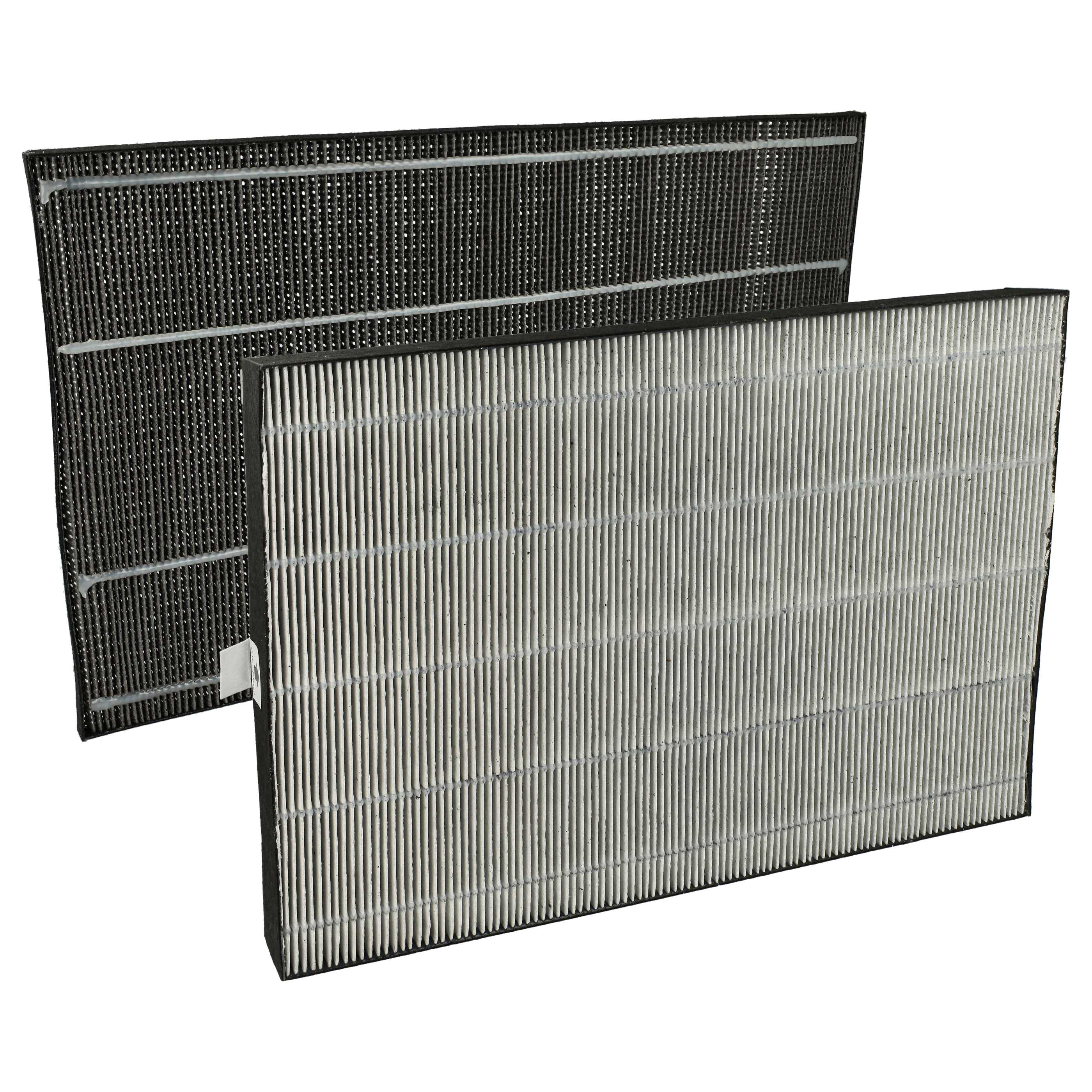 2 Part Filter Set replaces Sharp 4974019764702 Air Purifier - activated carbon filter, HEPA filter