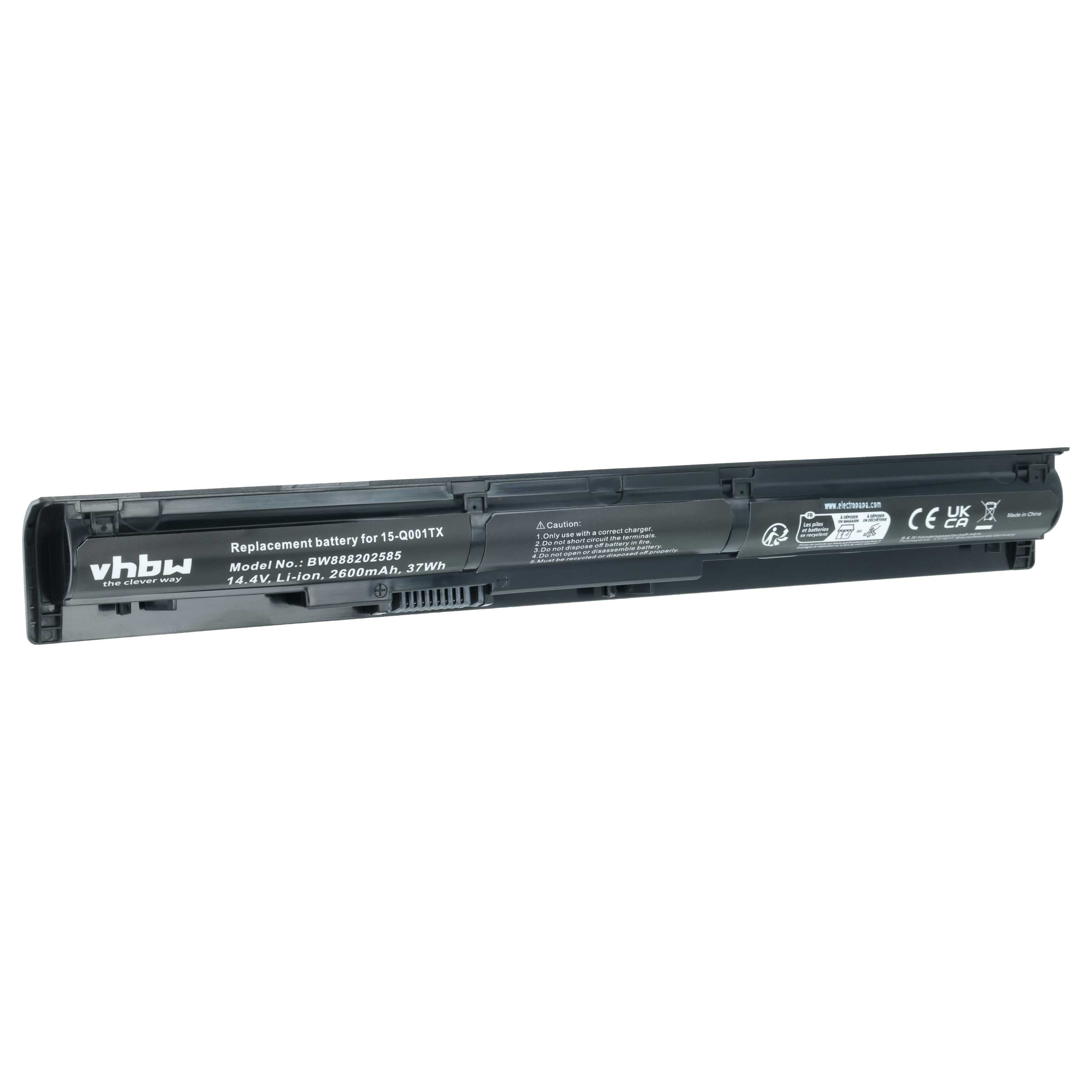 Batteria sostituisce HP 811063-421, 805294-001, 811346-001 per notebook - 2600mAh 14,4V Li-Ion nero