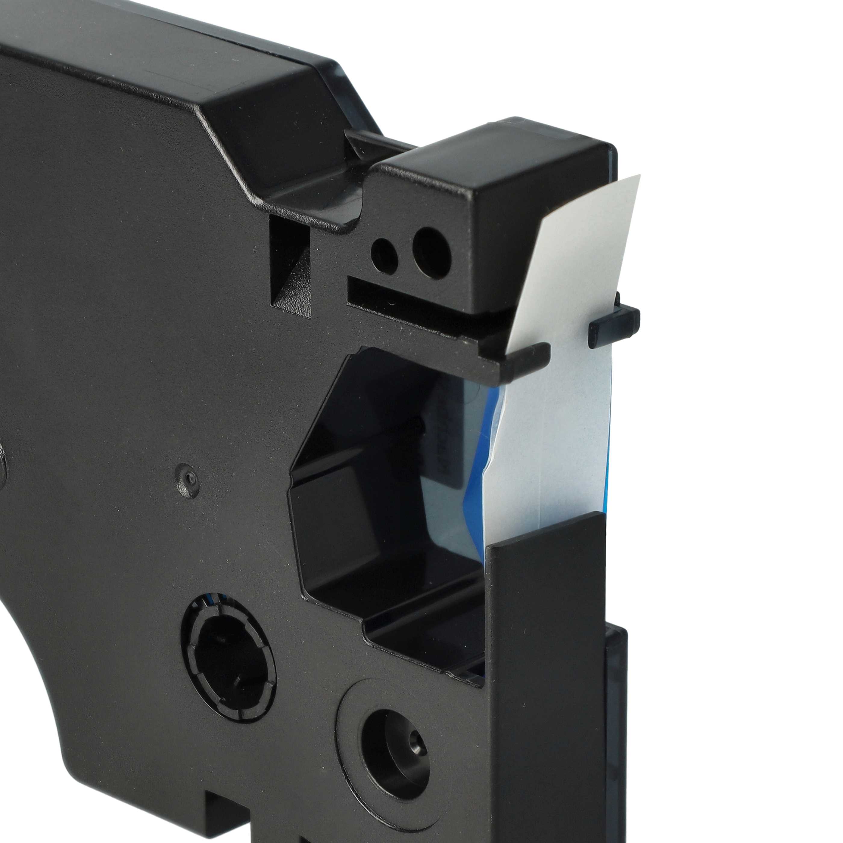 Label Tape replaces Dymo D1, 45011 - 12 mm Blue to Transparent
