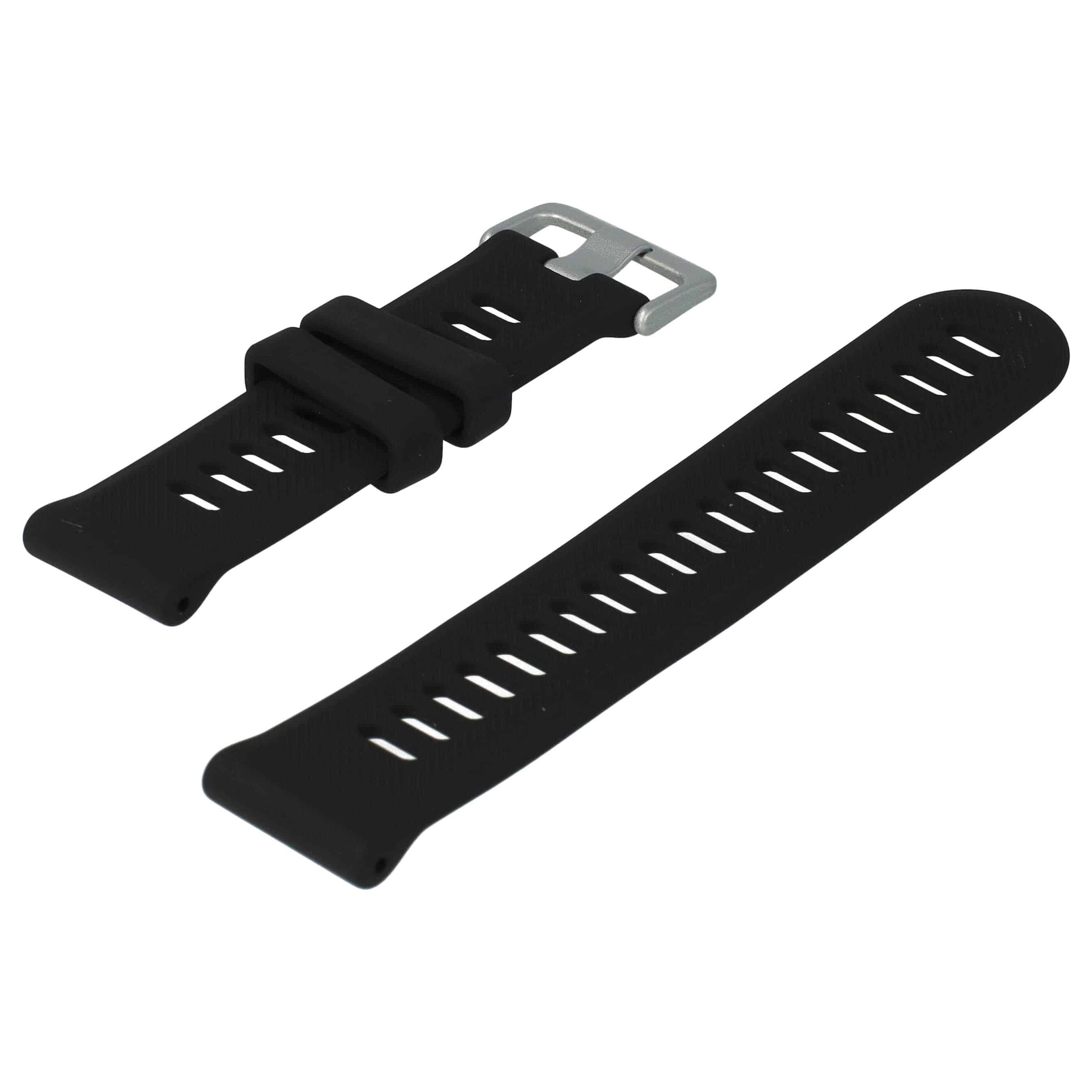 Bracelet pour montre intelligente Garmin Forerunner - 9 + 12,2 cm de long, 22mm de large, silicone, noir